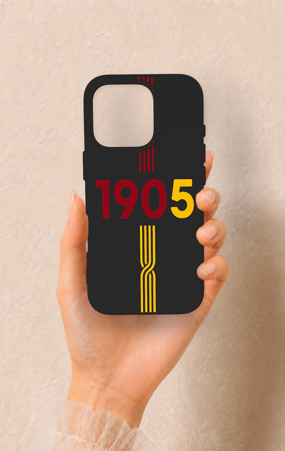 iPhone 16 Pro Uyumlu 1905 Kemer Desenli Silikon Kılıf
