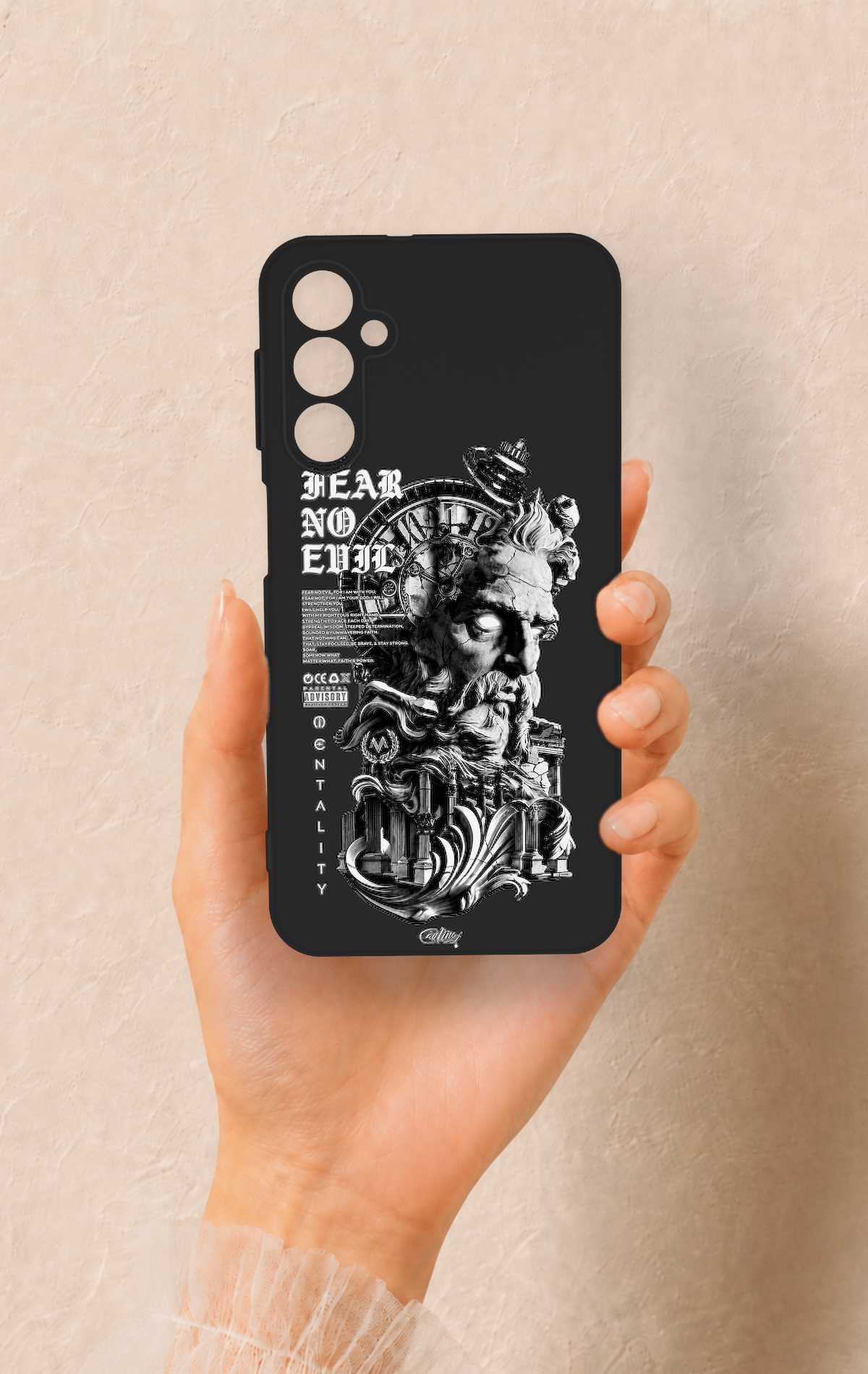 Samsung A24 Uyumlu Fear No Evil Desenli Silikon Kılıf