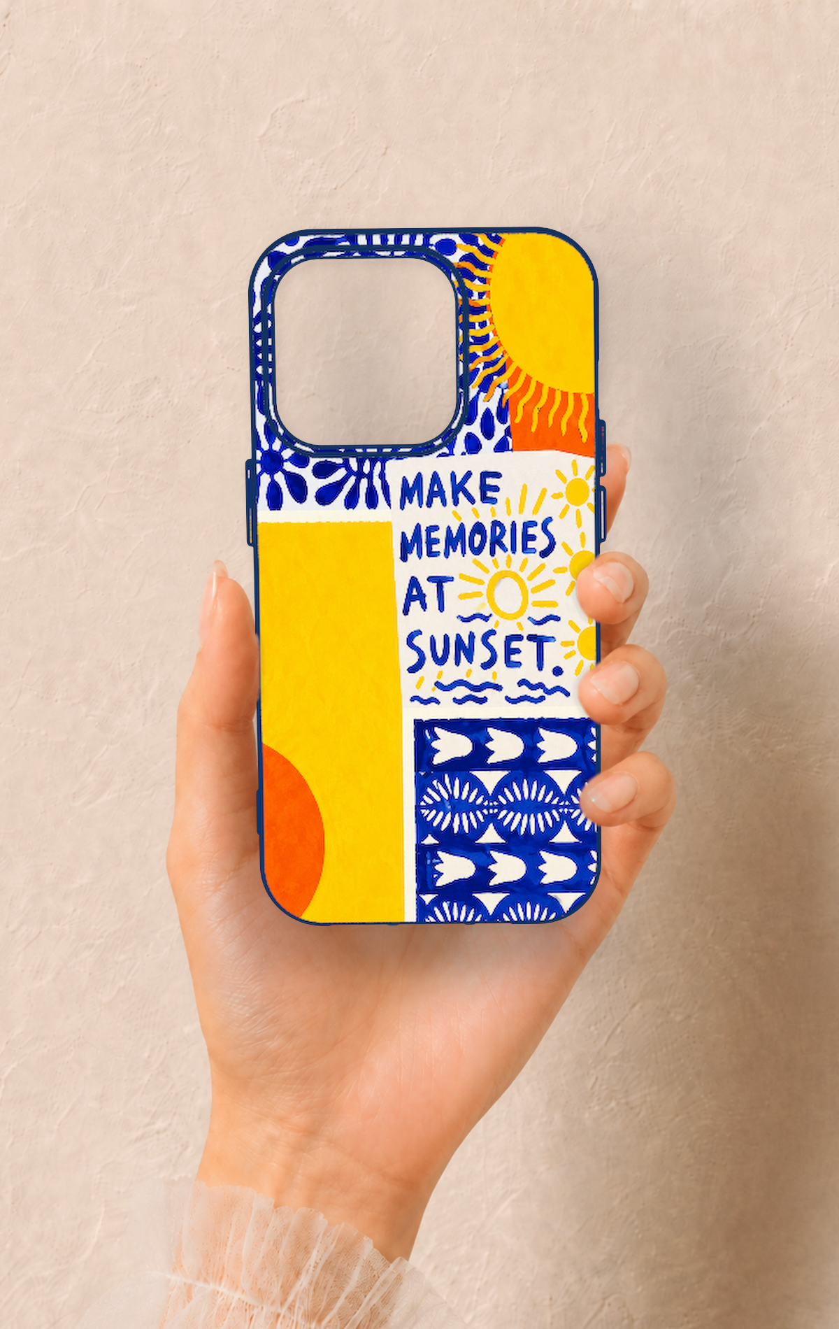 iPhone 15 Pro Uyumlu Sunset Desenli Silikon Kılıf
