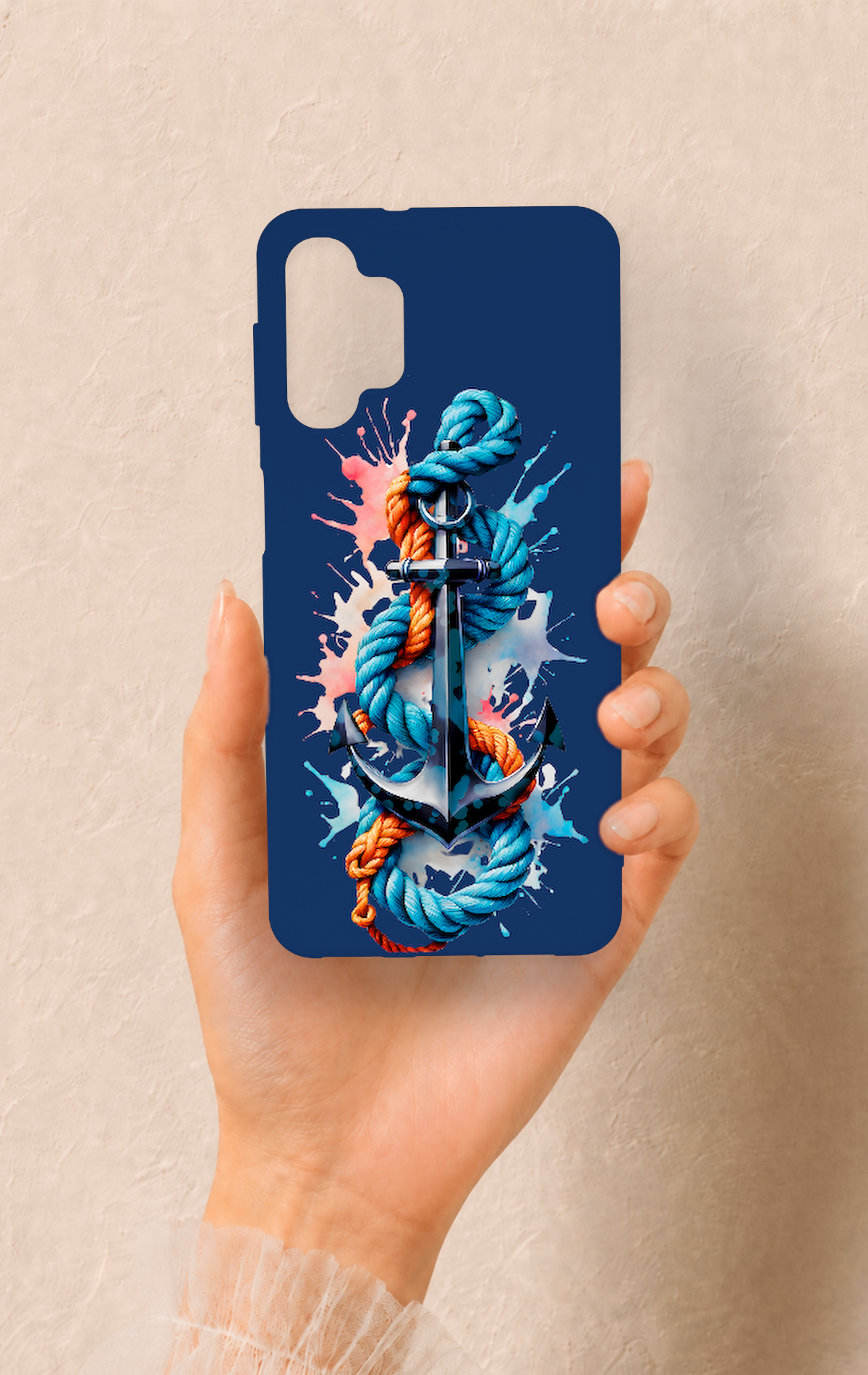 Samsung A32 Uyumlu Anchor Desenli Silikon Kılıf