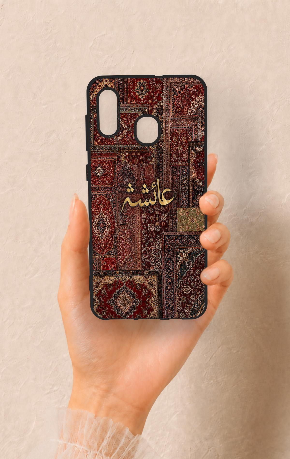 Samsung A20-A30 Uyumlu Vintage Halı Desenli Silikon Kılıf