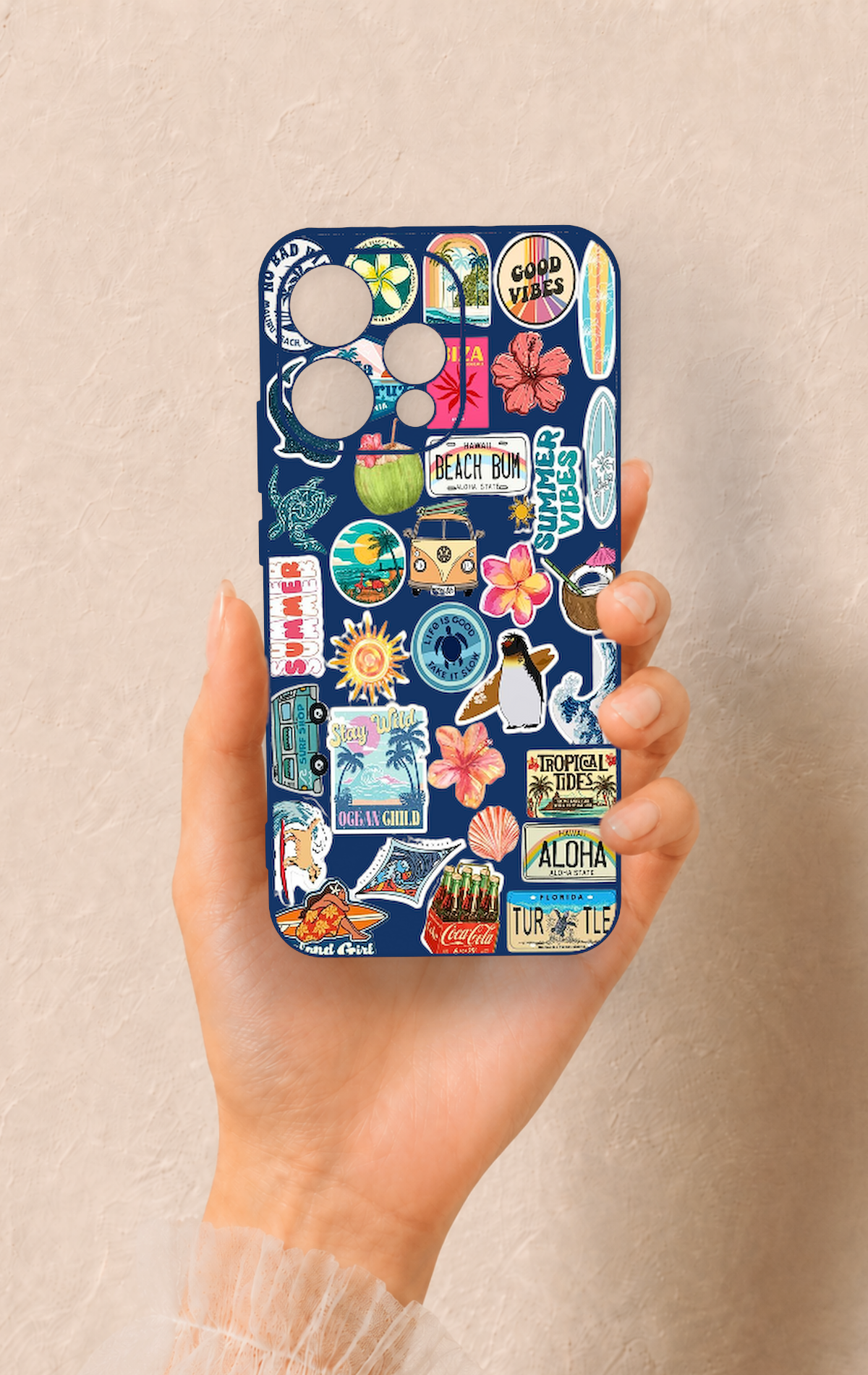 Oppo Reno 15 5G Uyumlu Summer Vibes Desenli Silikon Kılıf