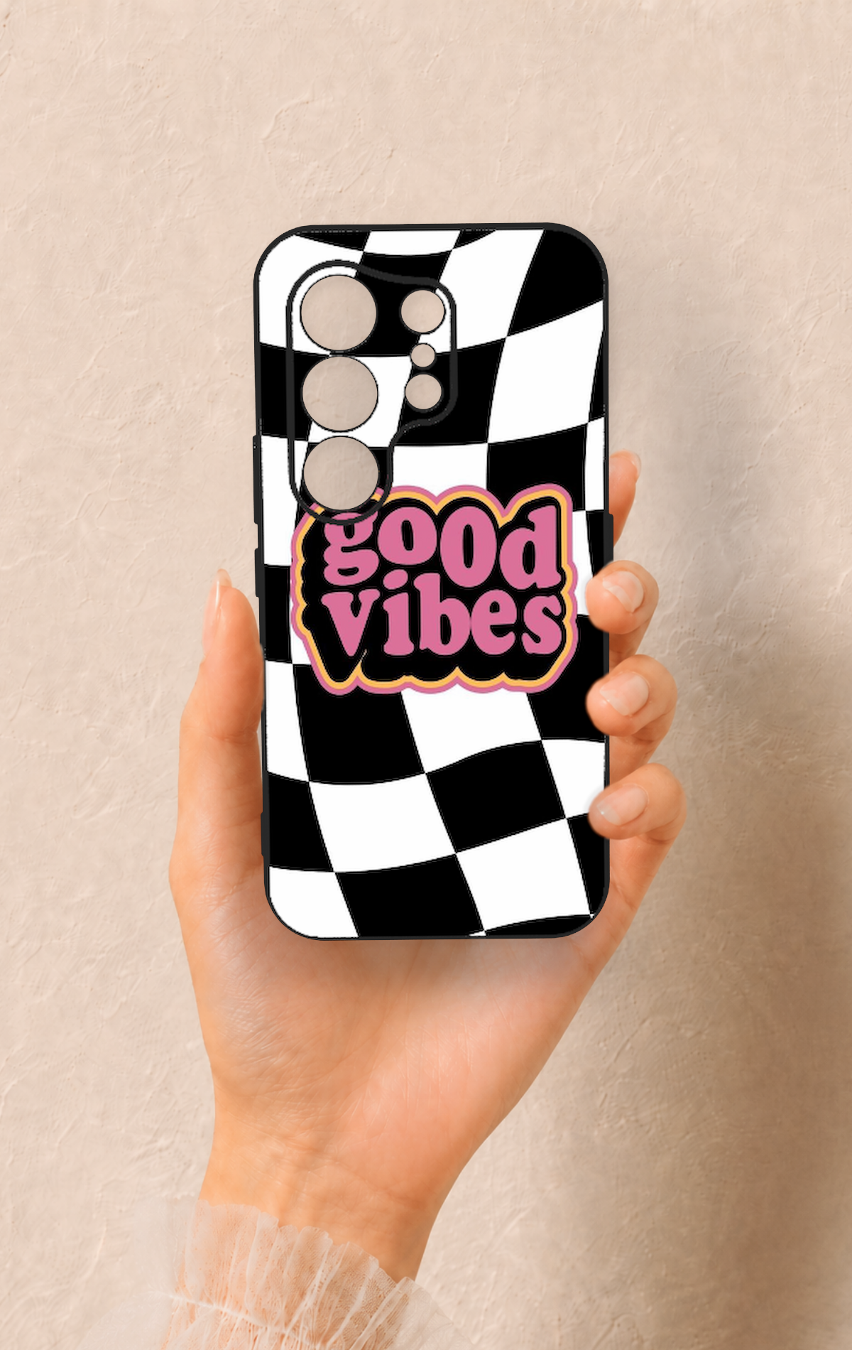 Tecno Camon 50 4G Uyumlu Black Good Vibes Desenli Silikon Kılıf