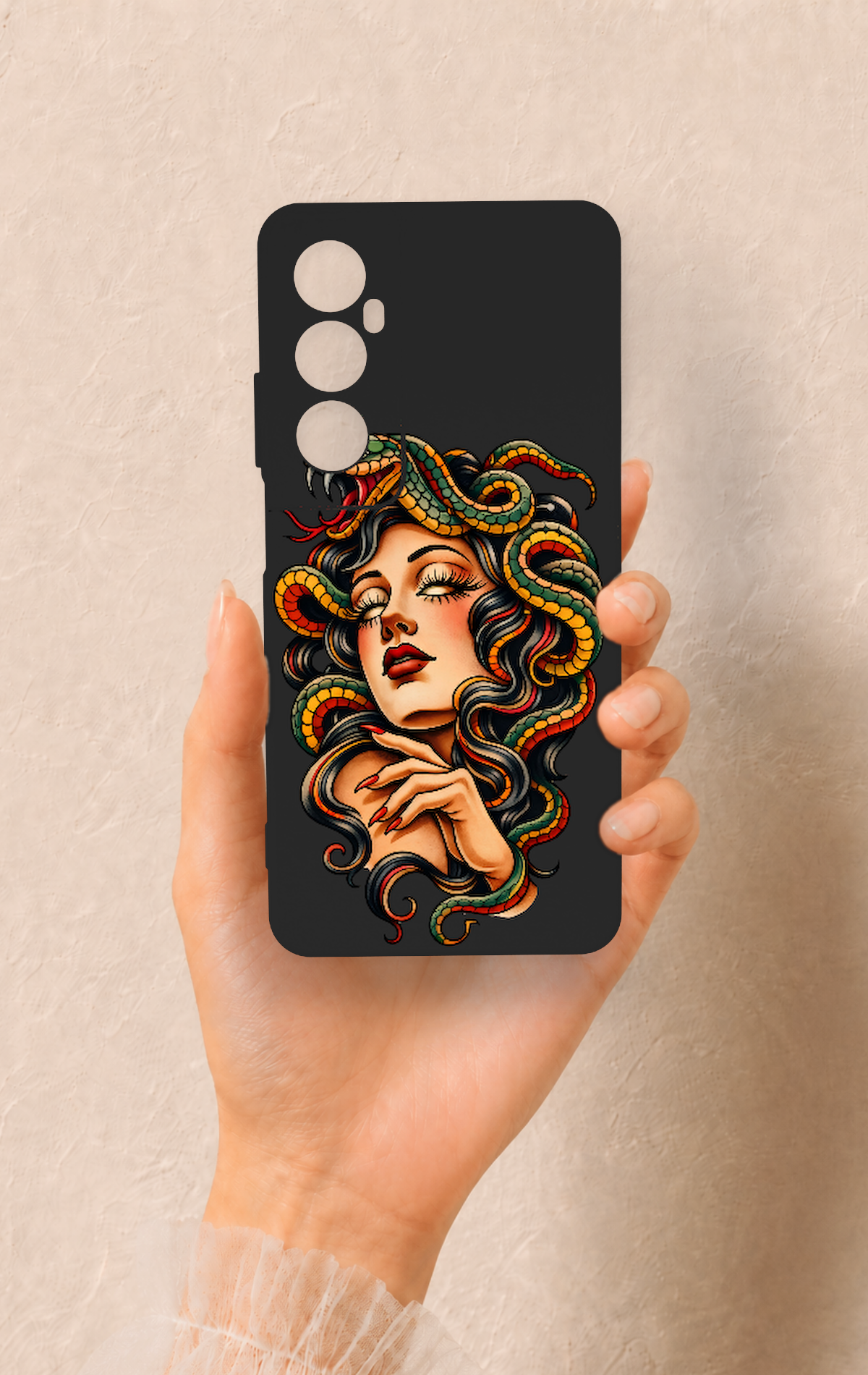 Realme C65 Uyumlu Medusa Desenli Silikon Kılıf