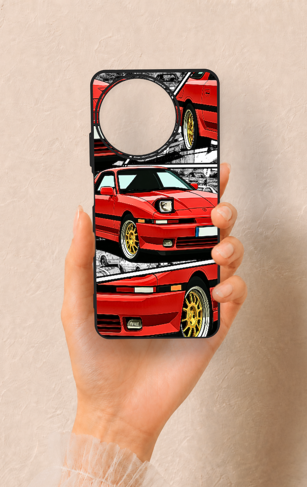 Realme 11 Uyumlu Kırmızı Supra Desenli Silikon Kılıf