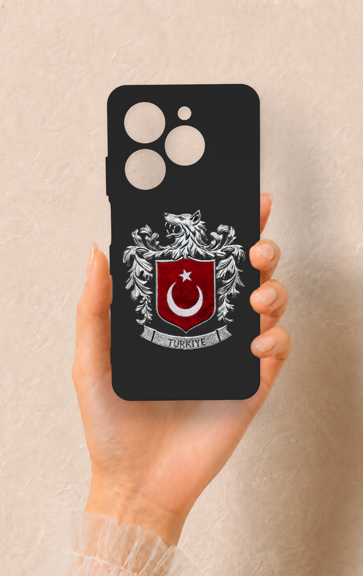 Tecno Spark 20C Uyumlu Türk Arma Desenli Silikon Kılıf