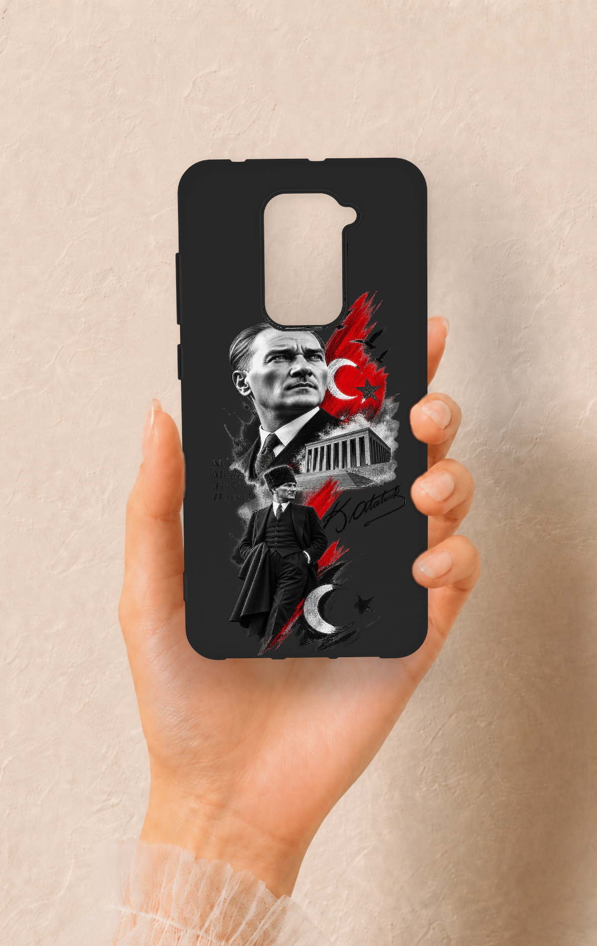 Redmi Note 9 Uyumlu Atatürk Anıtkabir Desenli Silikon Kılıf