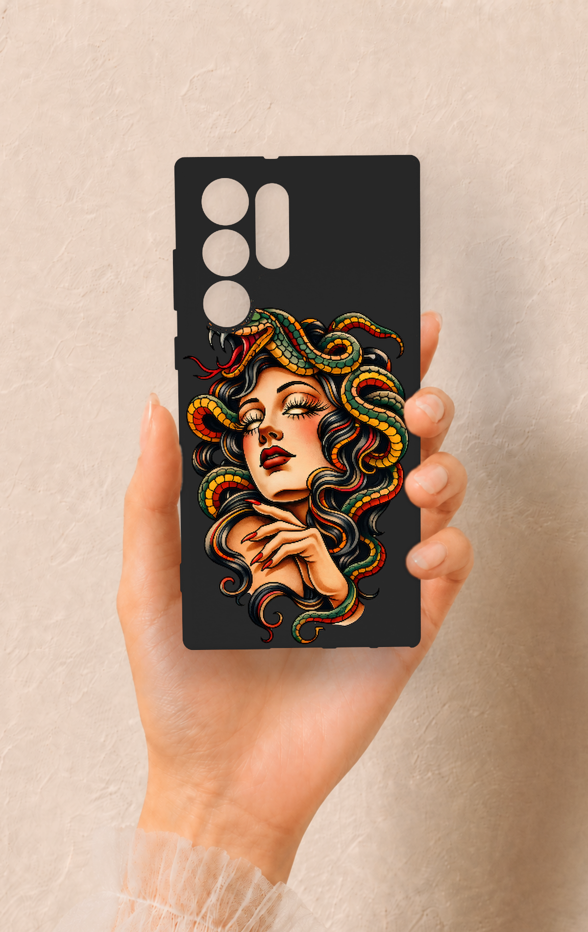 Samsung S22 Ultra Uyumlu Medusa Desenli Silikon Kılıf