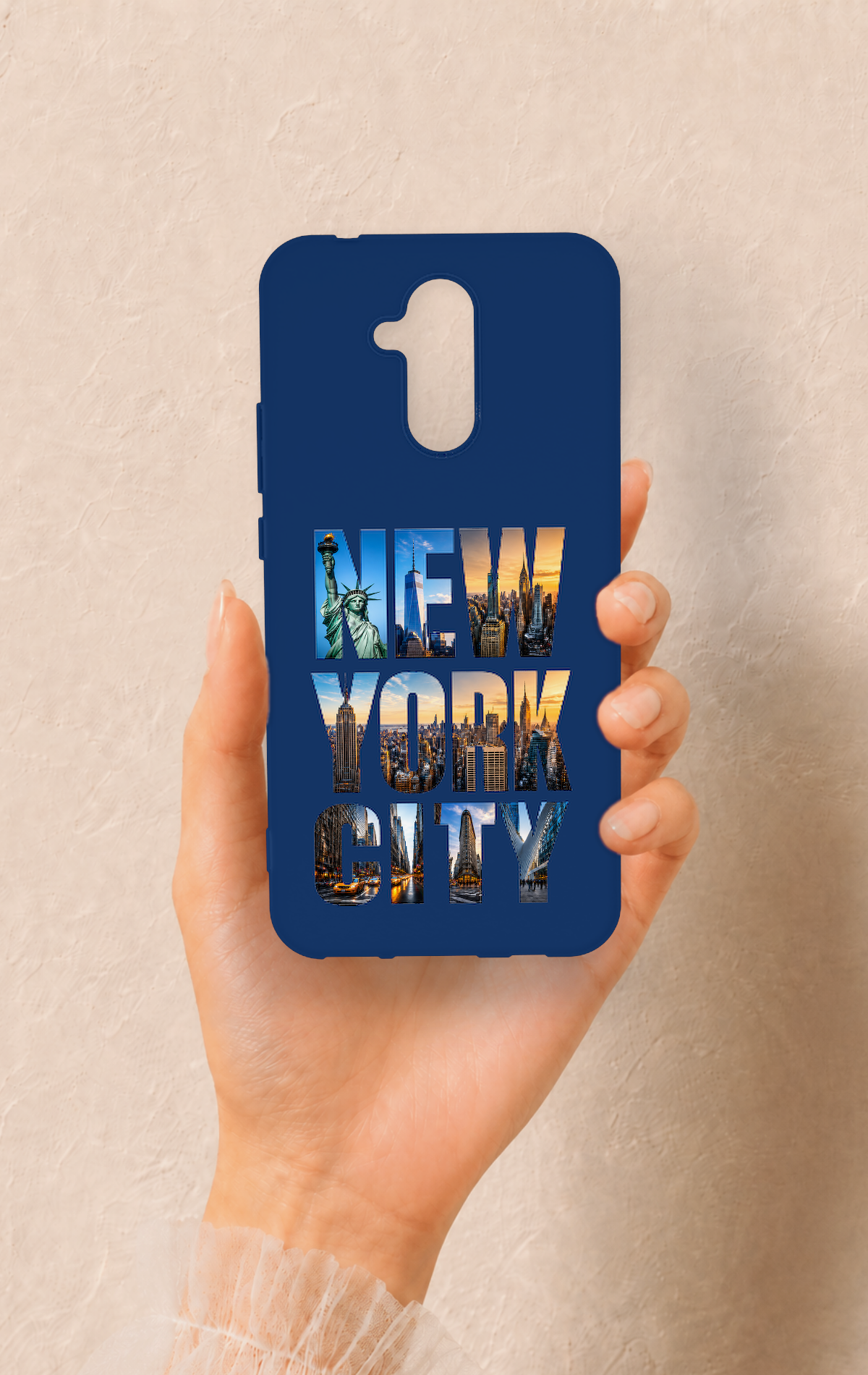 Huawei Mate 20 Lite Uyumlu New York City Desenli Silikon Kılıf