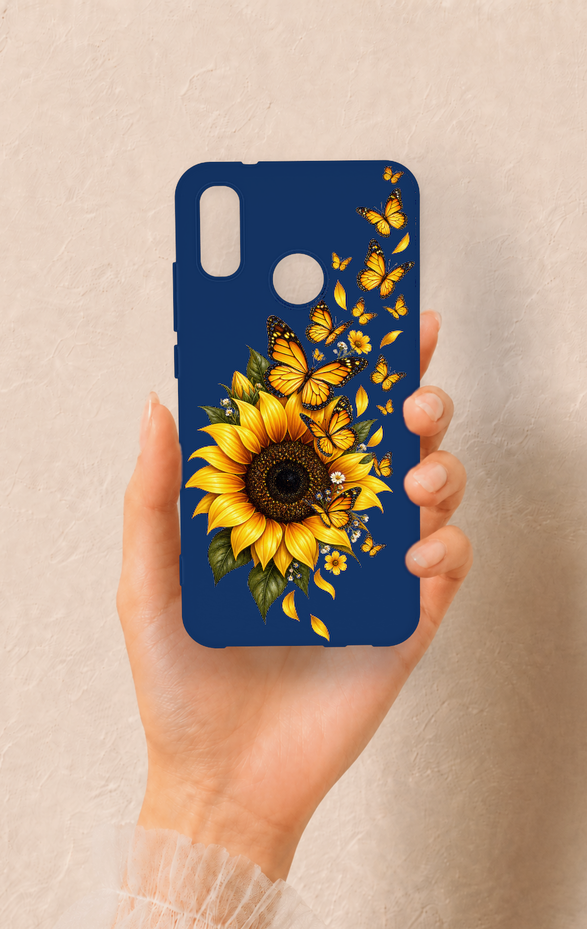 Huawei P20 Lite Uyumlu Ayçiçeği Desenli Silikon Kılıf