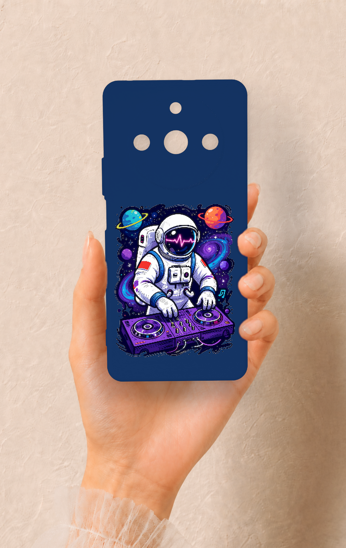 Realme 11 Pro Uyumlu Astronot DJ Desenli Silikon Kılıf