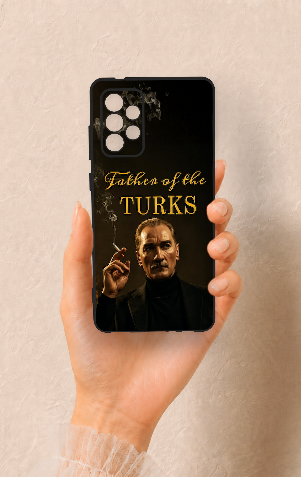 Samsung-A72 Uyumlu Father Of The Turks Desenli Silikon Kılıf