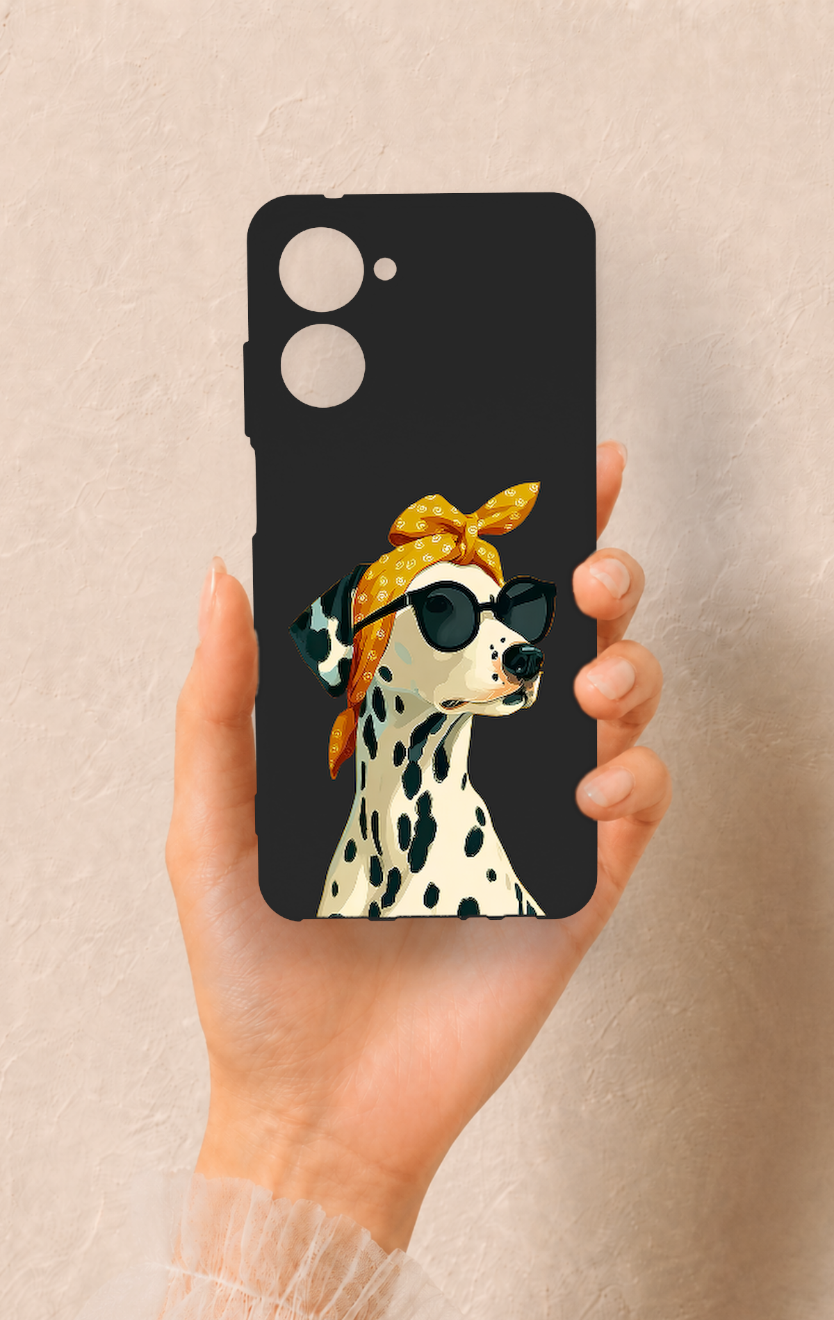 Realme 10 Uyumlu Cool Dalmaçyalı Desenli Silikon Kılıf