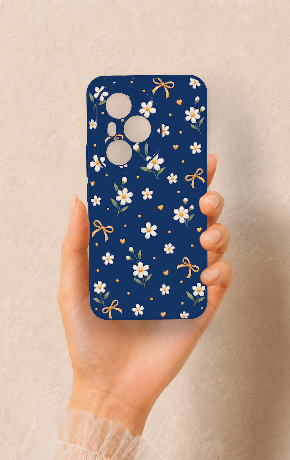 Honor 400 Pro Uyumlu Papatya Fiyonk Desenli Silikon Kılıf