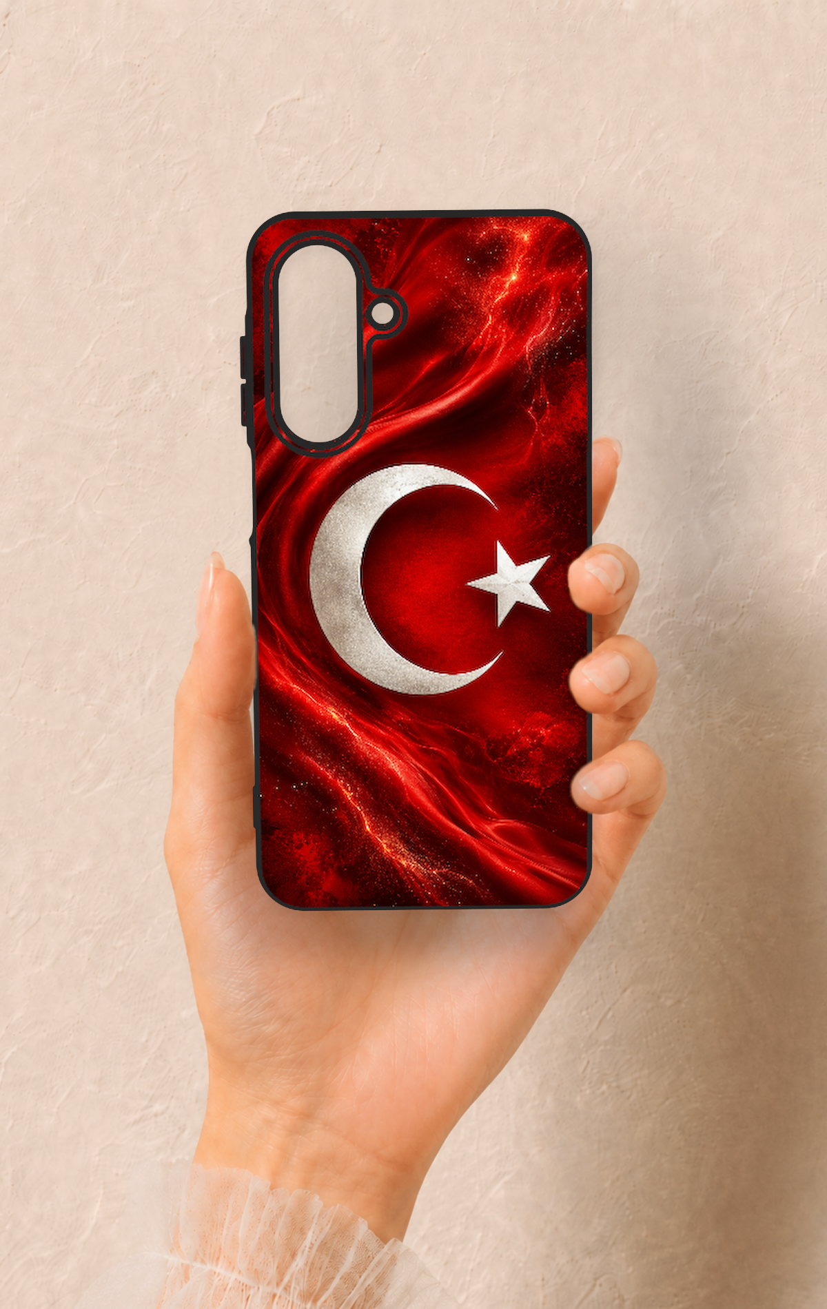 Samsung A26 Uyumlu Türk Bayrağı Desenli Silikon Kılıf