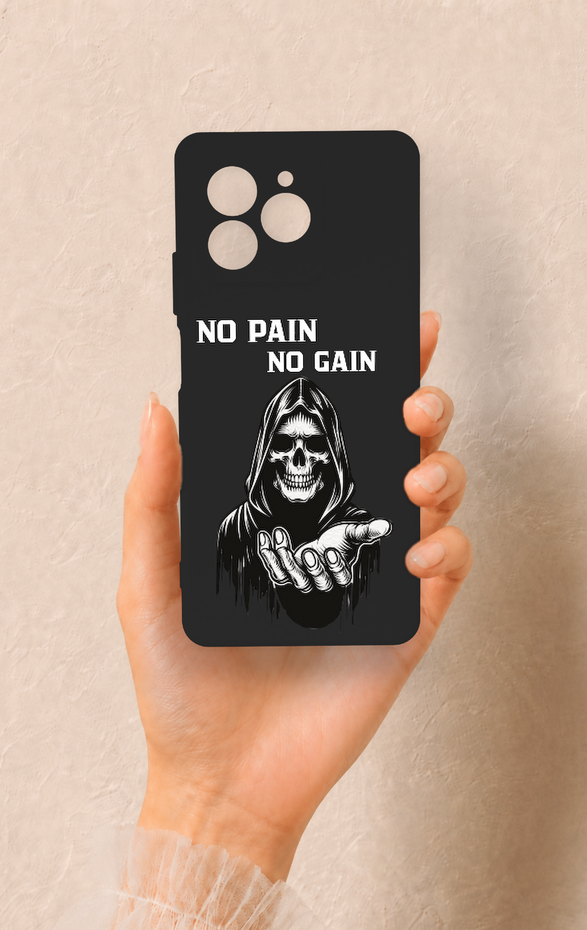 Omix X7 Uyumlu No Pain No Gain Desenli Silikon Kılıf