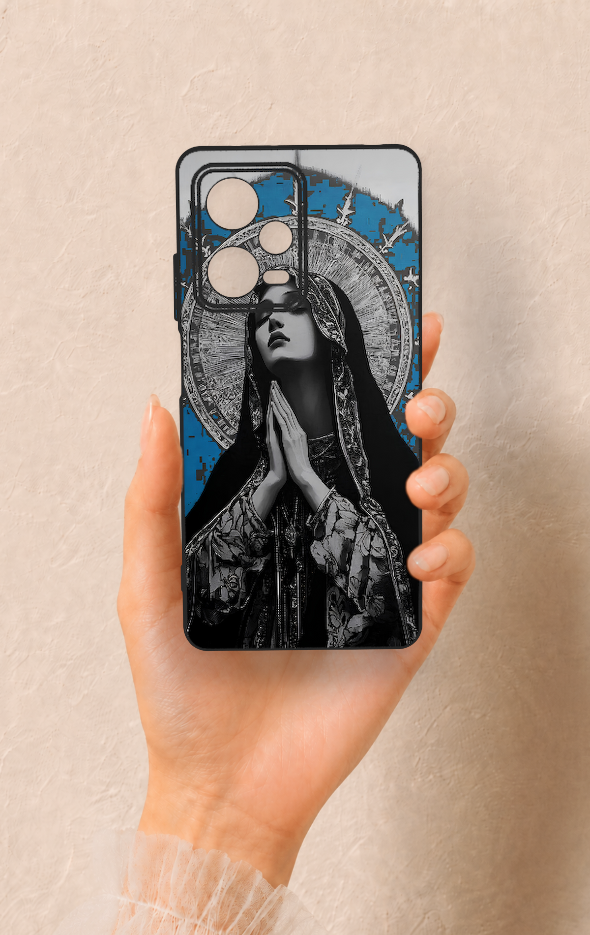 Redmi Note 12 Pro 5G Uyumlu Rahibe Desenli Silikon Kılıf