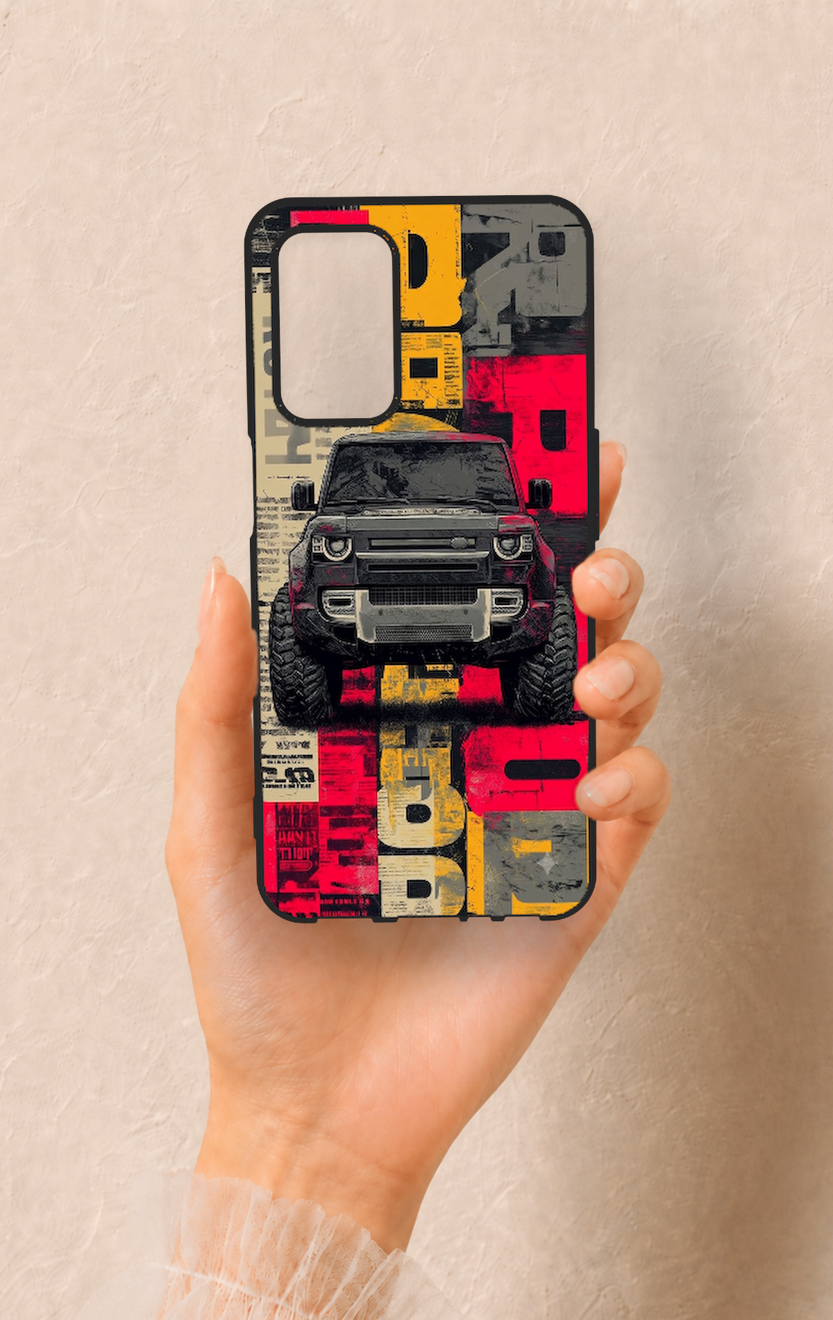 Oppo A55 Uyumlu Defender Truck Desenli Silikon Kılıf