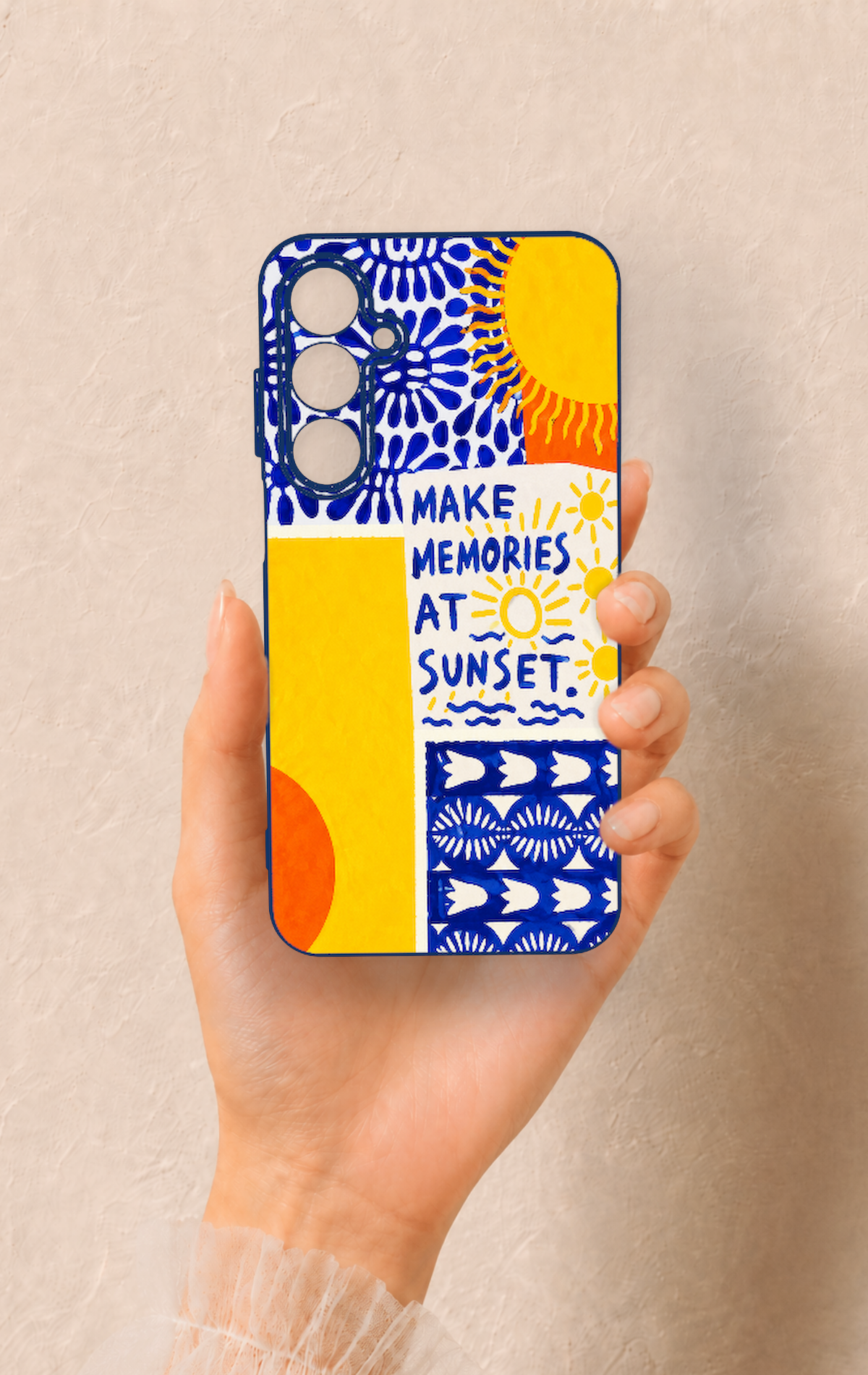Samsung A55 Uyumlu Sunset Desenli Silikon Kılıf
