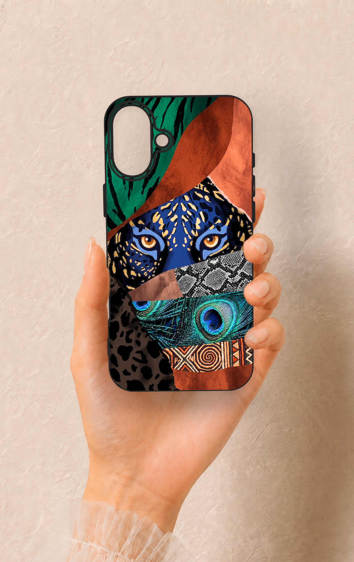 iPhone 16 Plus Uyumlu Amazon Kaplan Desenli Silikon Kılıf