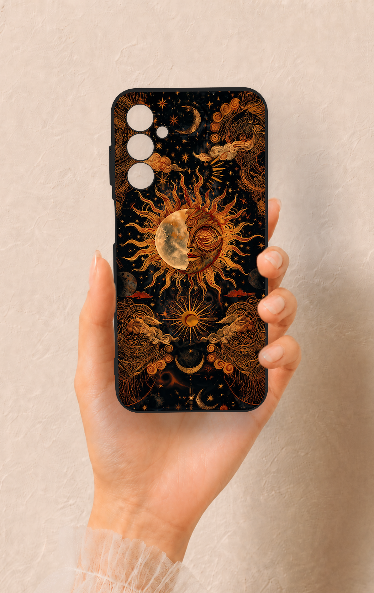 Samsung M14 Uyumlu Mistik Güneş Desenli Silikon Kılıf