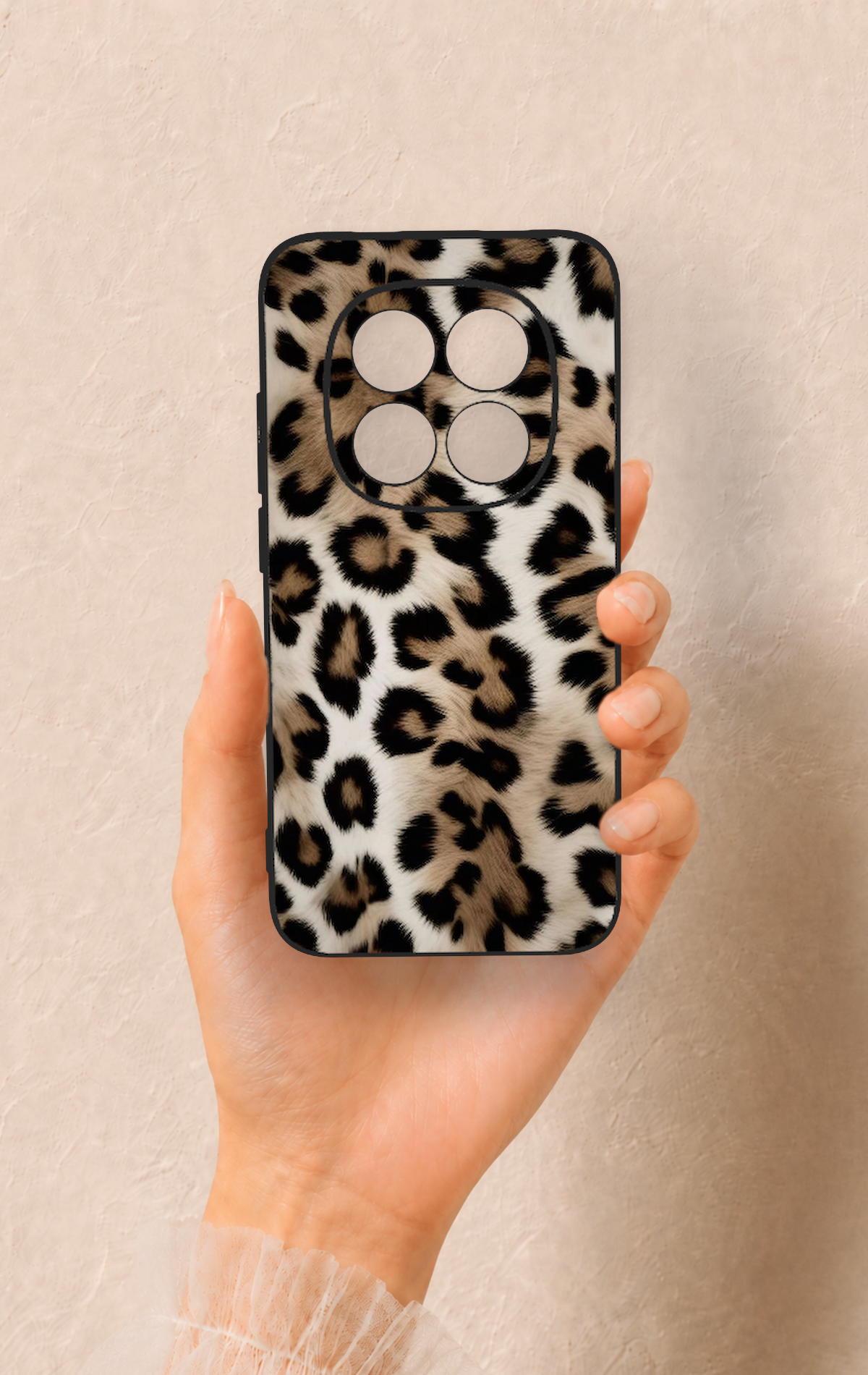Redmi Note 15 Pro 5G Uyumlu Leopar Derisi Desenli Silikon Kılıf