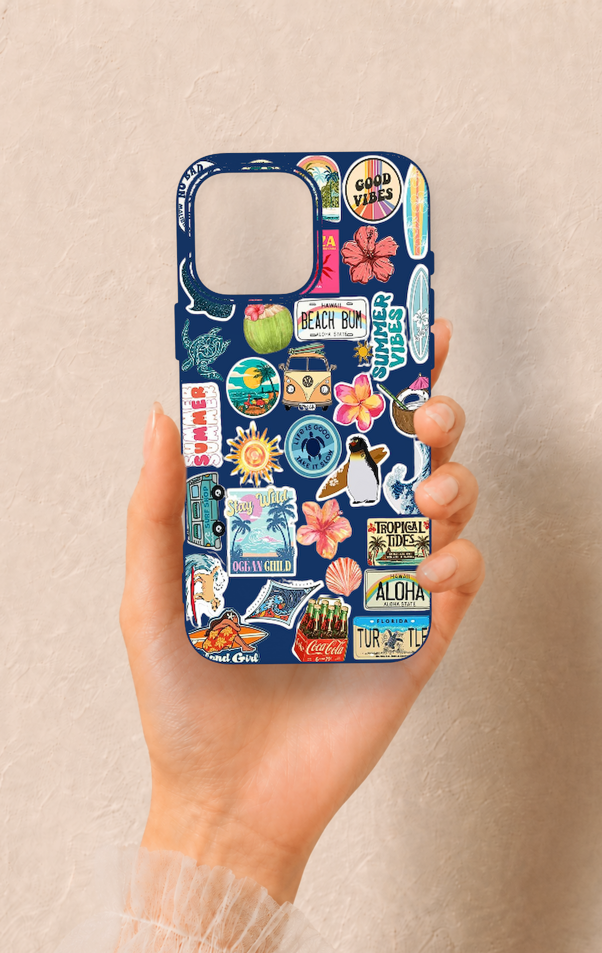 iPhone 16 Pro Max Uyumlu Summer Vibes Desenli Silikon Kılıf