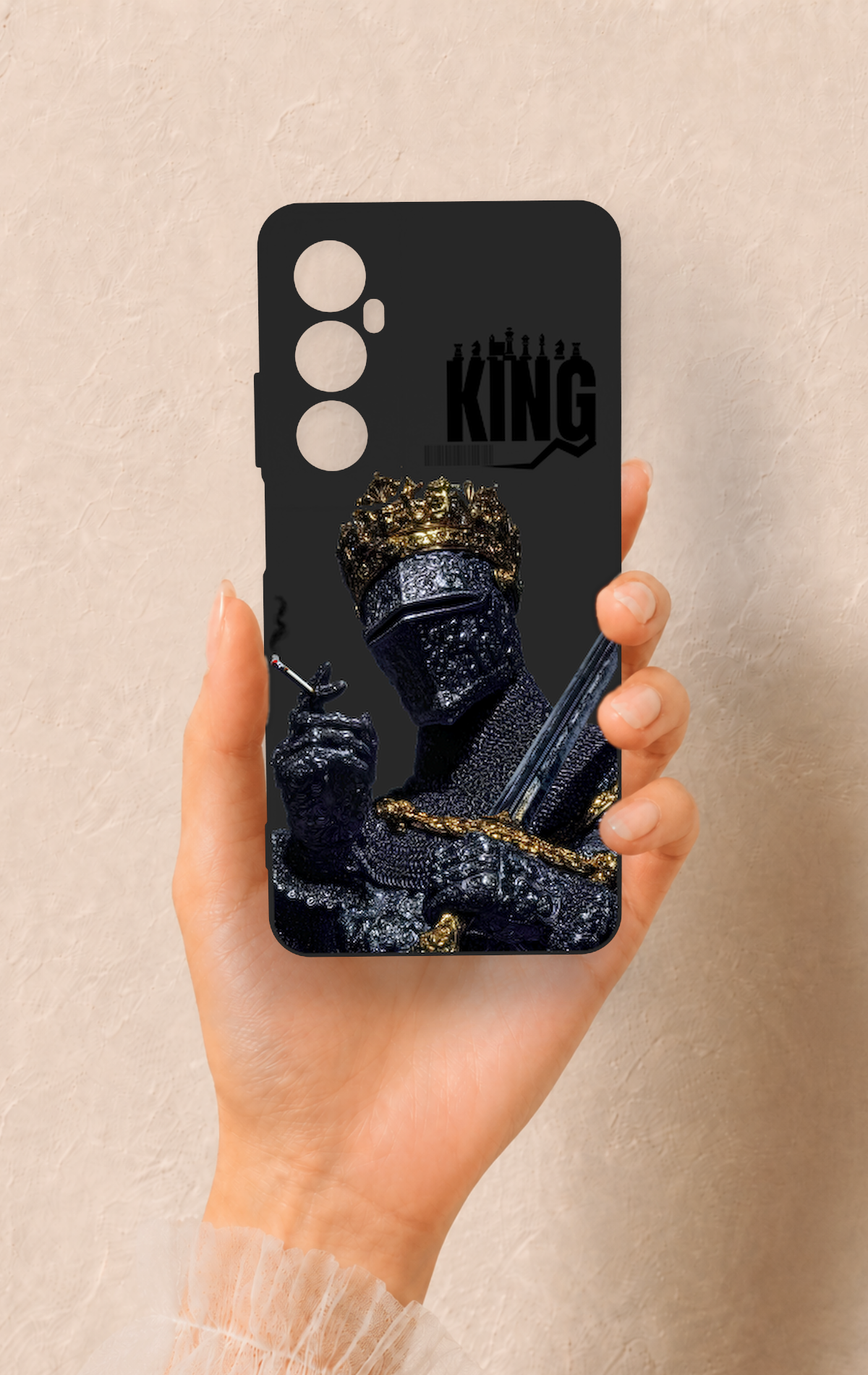 Realme C65 Uyumlu King Desenli Silikon Kılıf