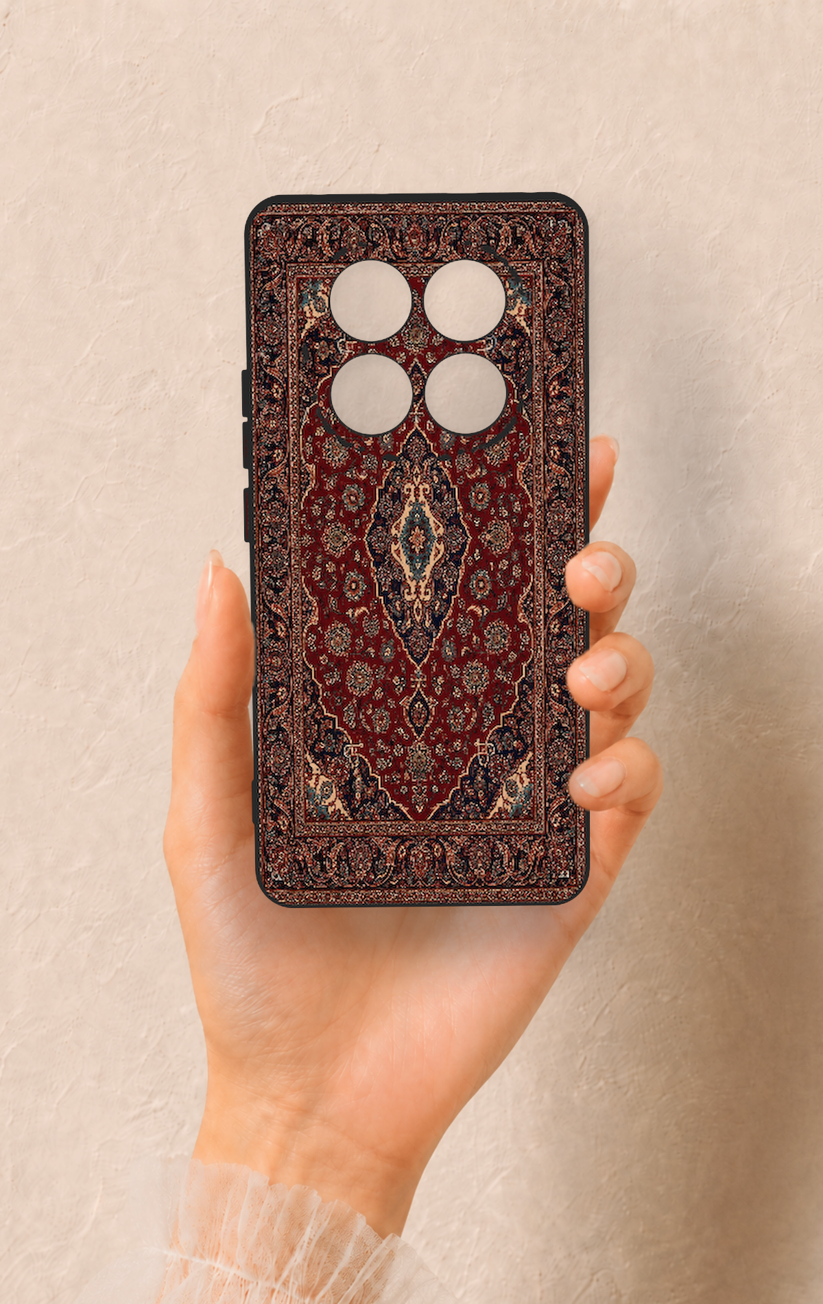 Redmi Note 14 Pro 5G Uyumlu Acem Halı Desenli Silikon Kılıf