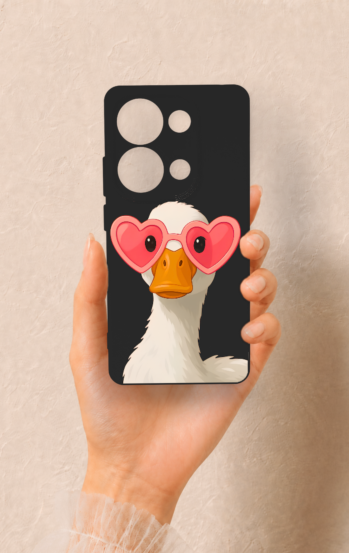 Redmi Note 13 Pro 4G Uyumlu Aşık Ördek Desenli Silikon Kılıf