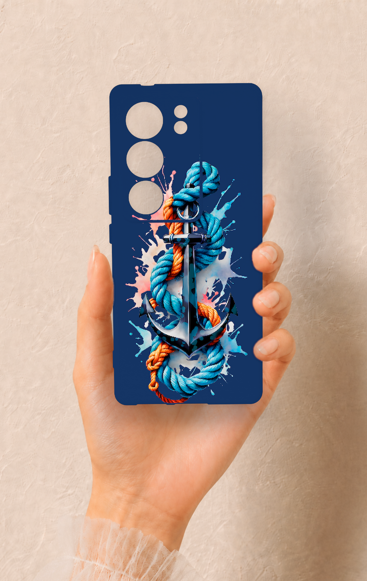 Vivo V29 Uyumlu Anchor Desenli Silikon Kılıf
