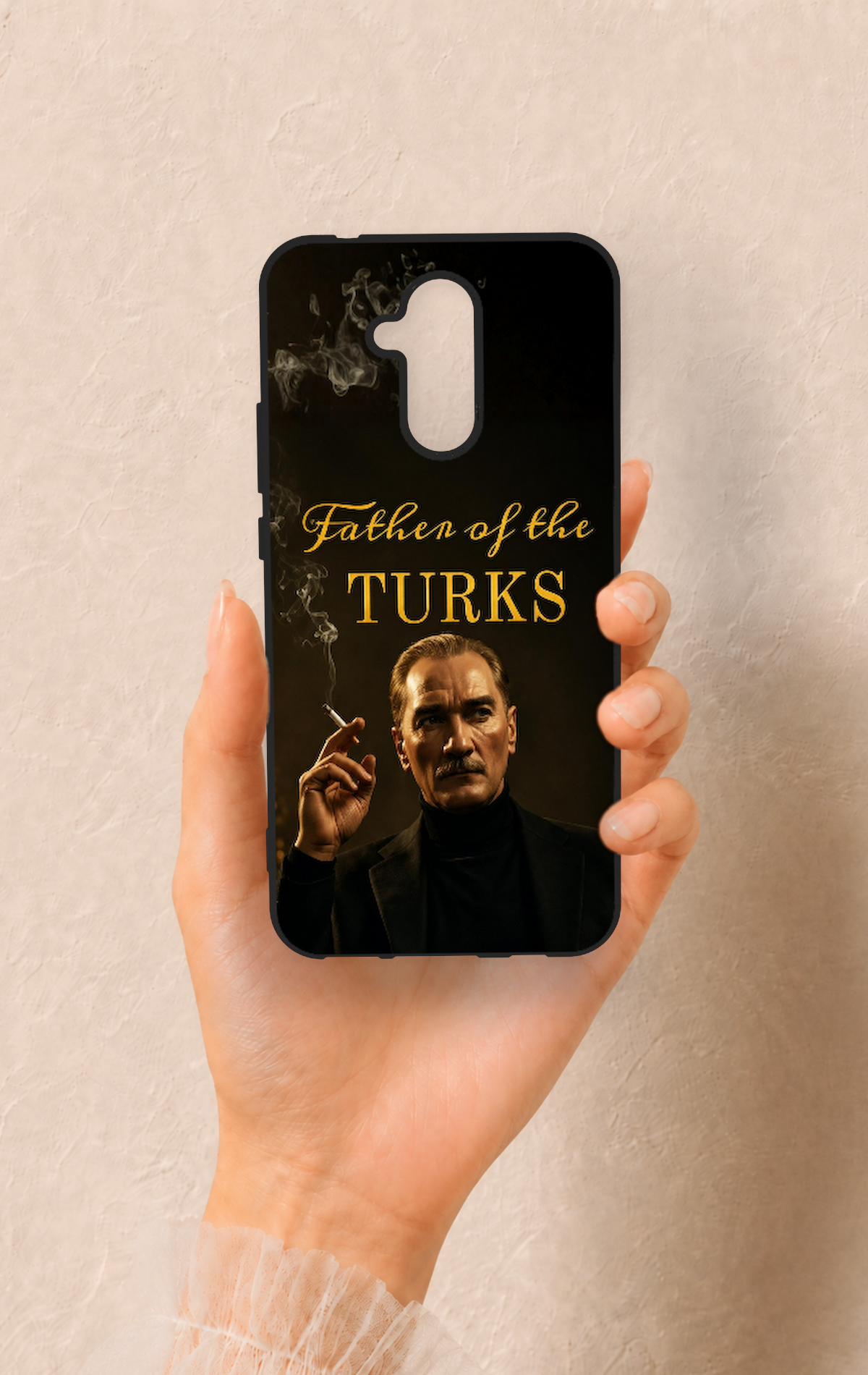 Huawei Mate 20 Lite Uyumlu Father Of The Turks Desenli Silikon Kılıf