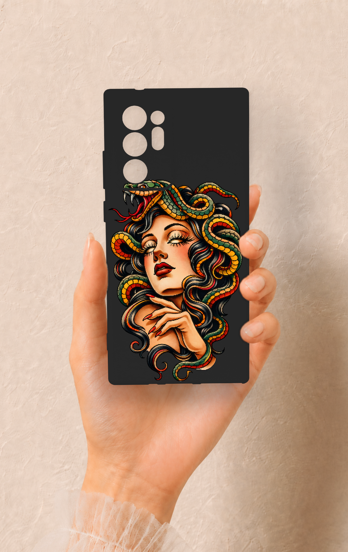 Samsung Note 20 Ultra Uyumlu Medusa Desenli Silikon Kılıf
