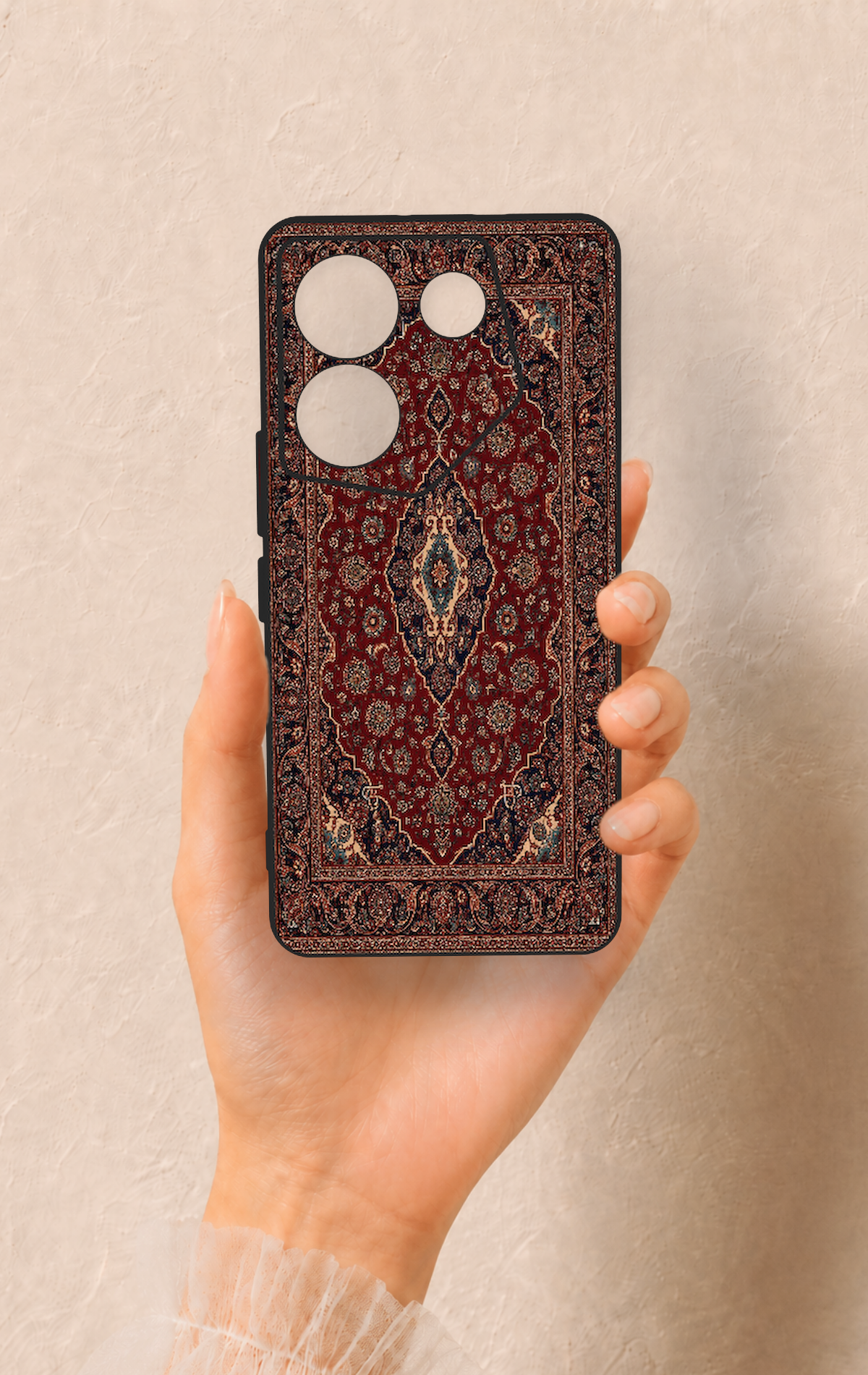 Tecno Camon 20 Pro Uyumlu Acem Halı Desenli Silikon Kılıf