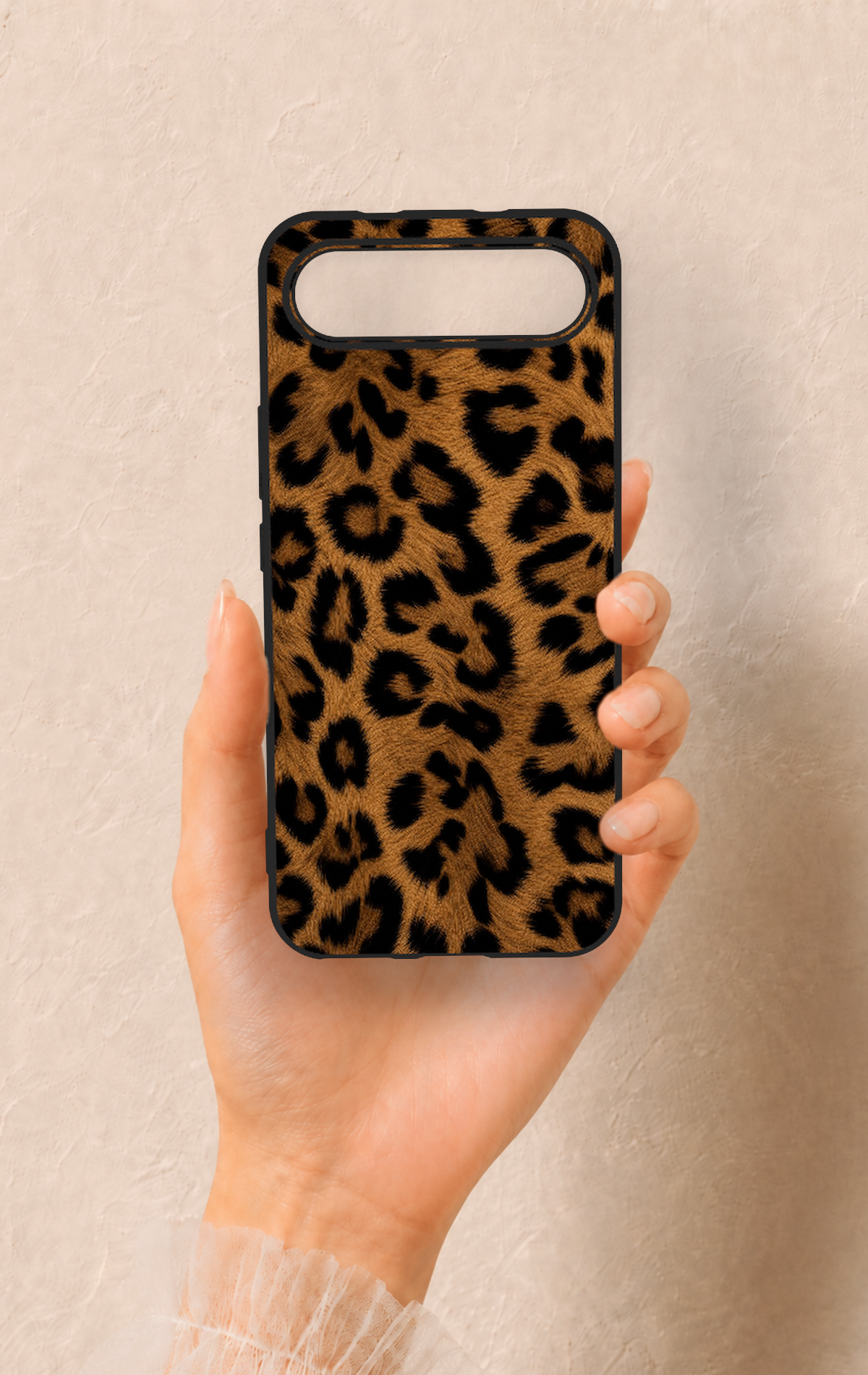 Tecno Spark Slim Uyumlu Koyu Leopar Deri Desenli Silikon Kılıf