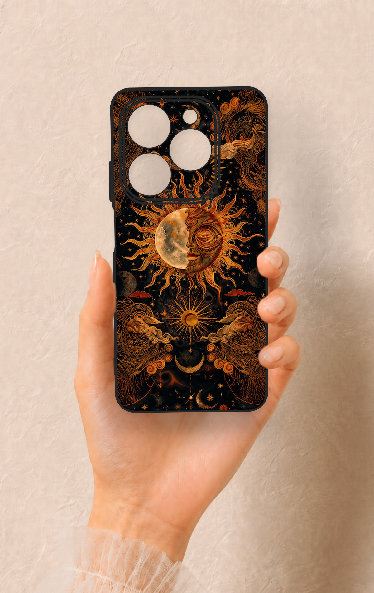 Tecno Spark 20C Uyumlu Mistik Güneş Desenli Silikon Kılıf
