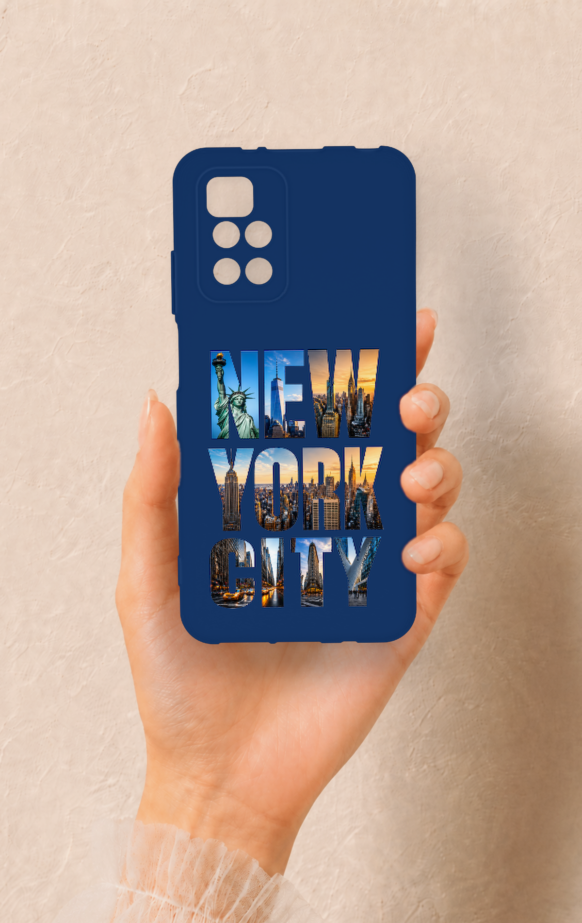 Redmi 10 2022 Uyumlu New York City Desenli Silikon Kılıf