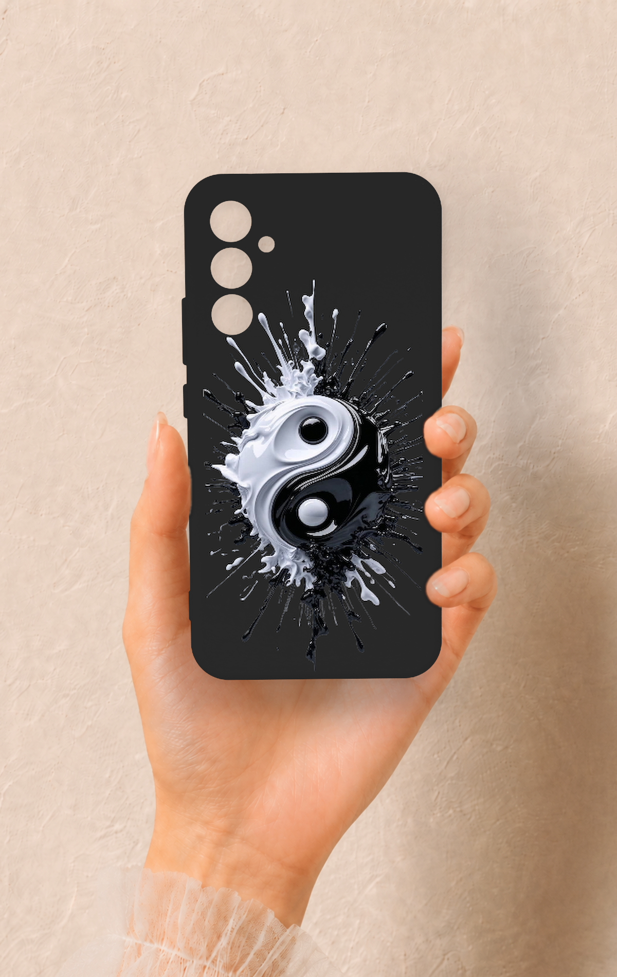 Samsung A34 Uyumlu İyi ve Kötü Desenli Silikon Kılıf