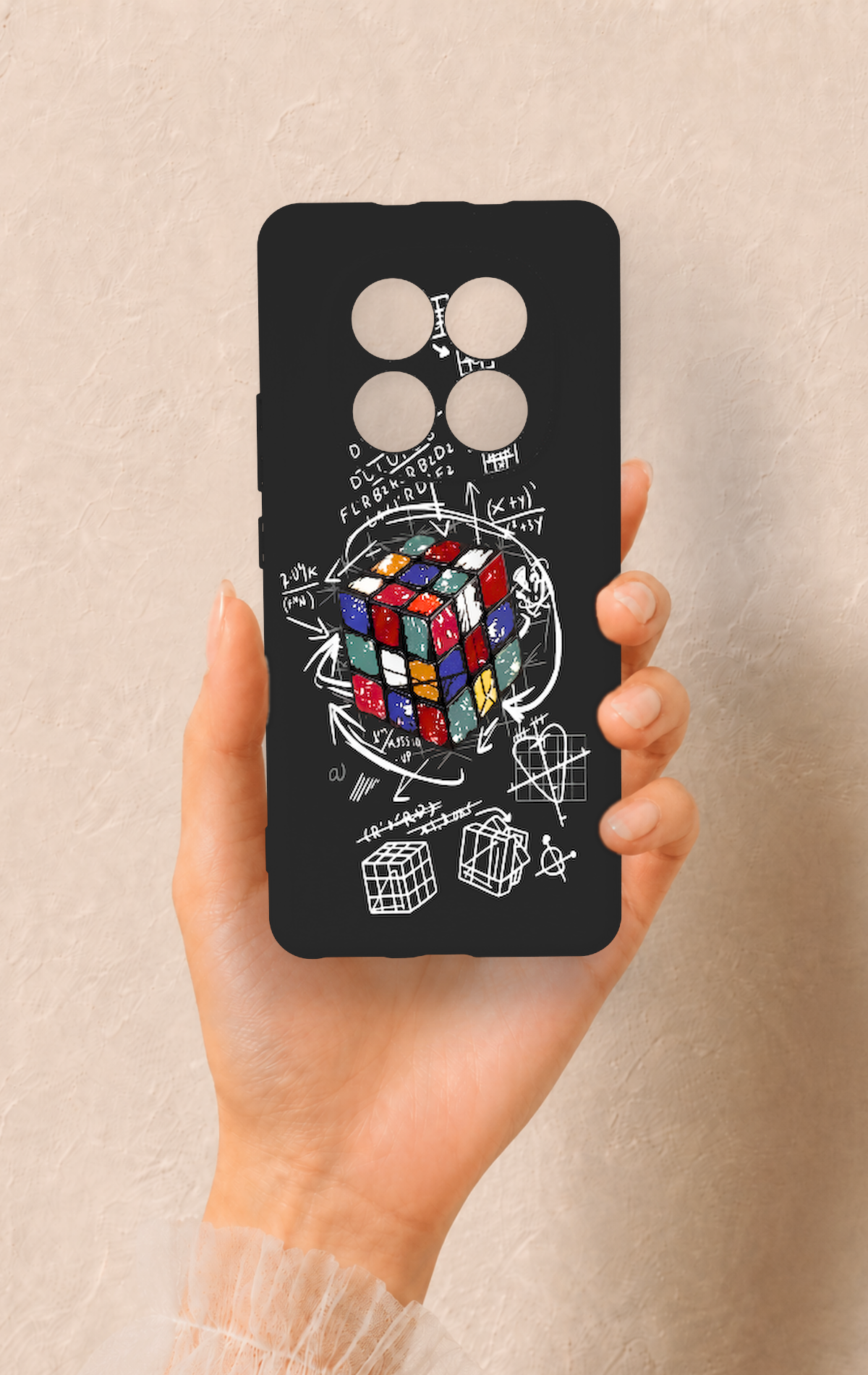 REDMİ NOTE 15 4G Uyumlu Rubik Küb Desenli Silikon Kılıf