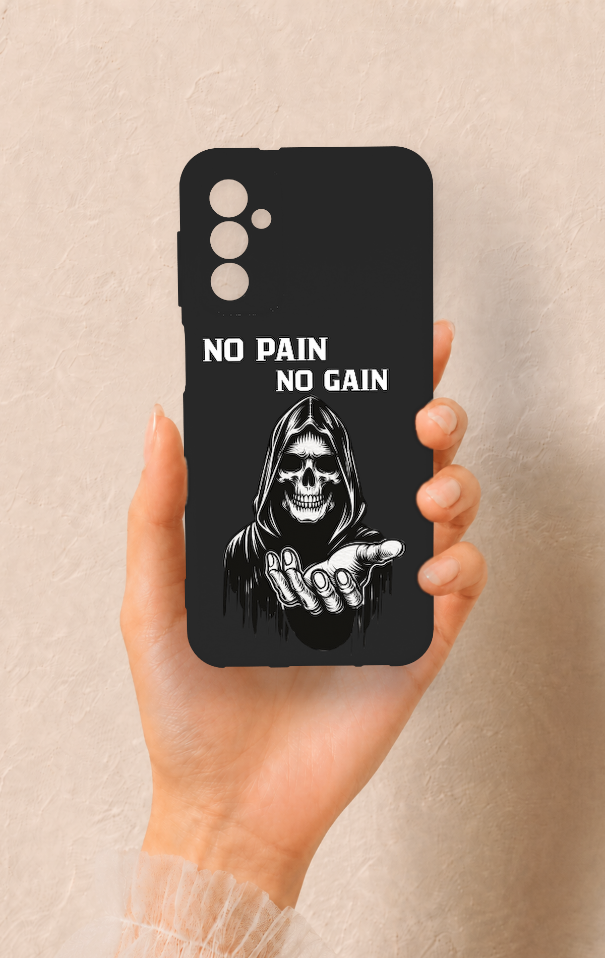 Samsung M13 Uyumlu No Pain No Gain Desenli Silikon Kılıf