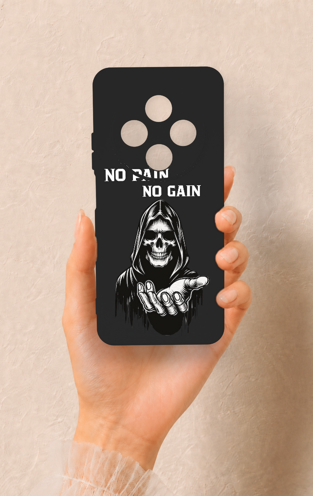 Redmi 14C Uyumlu No Pain No Gain Desenli Silikon Kılıf