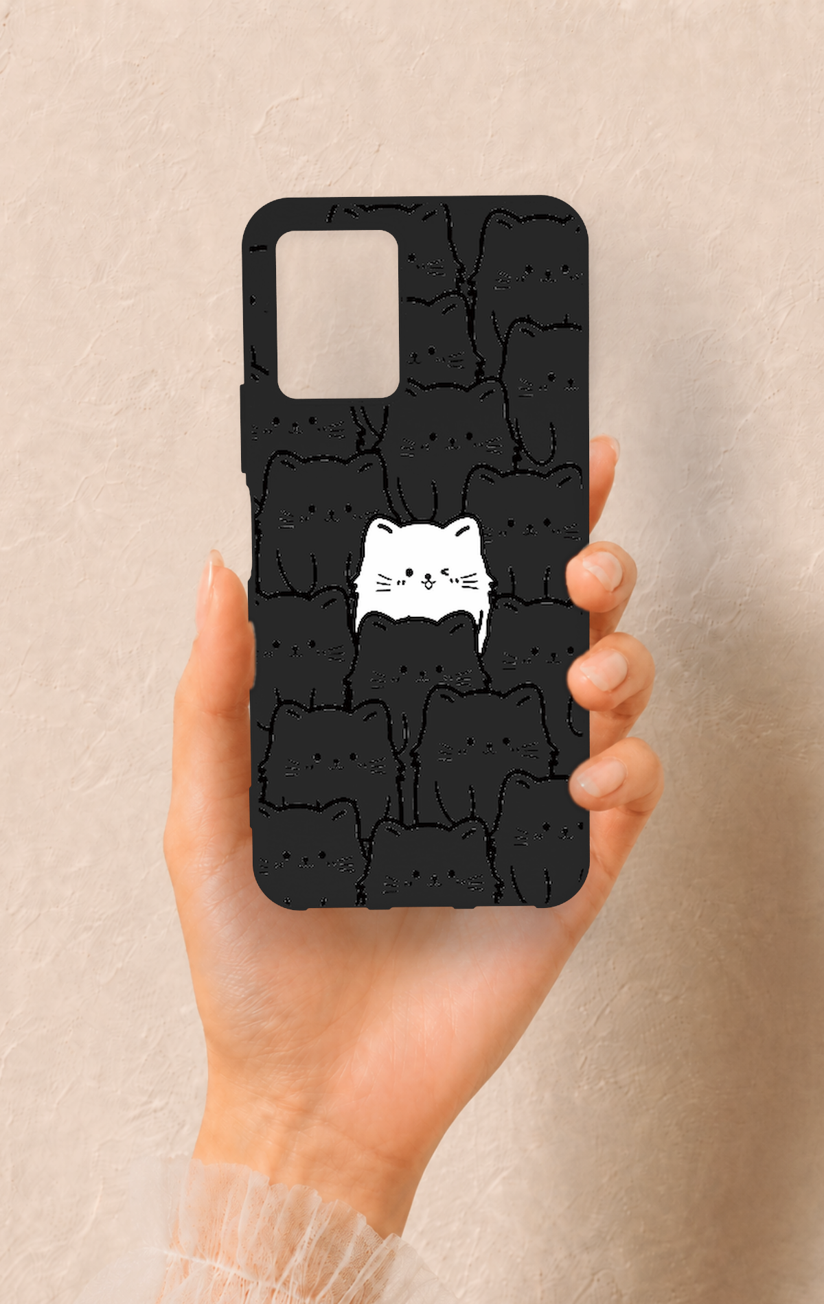Vivo Y33S Uyumlu Many Cats Desenli Silikon Kılıf