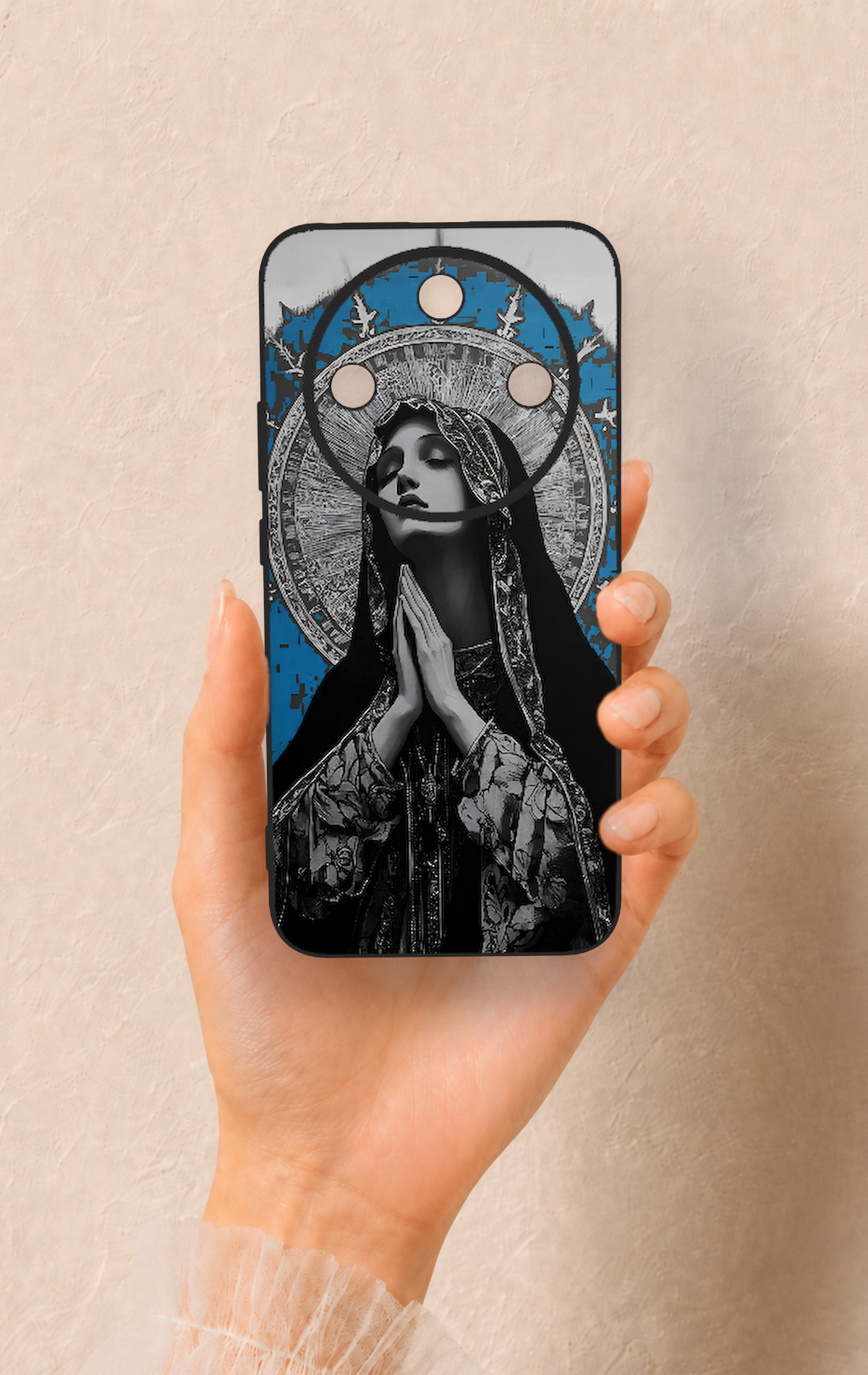 Honor Magic 8 Lite Uyumlu Rahibe Desenli Silikon Kılıf