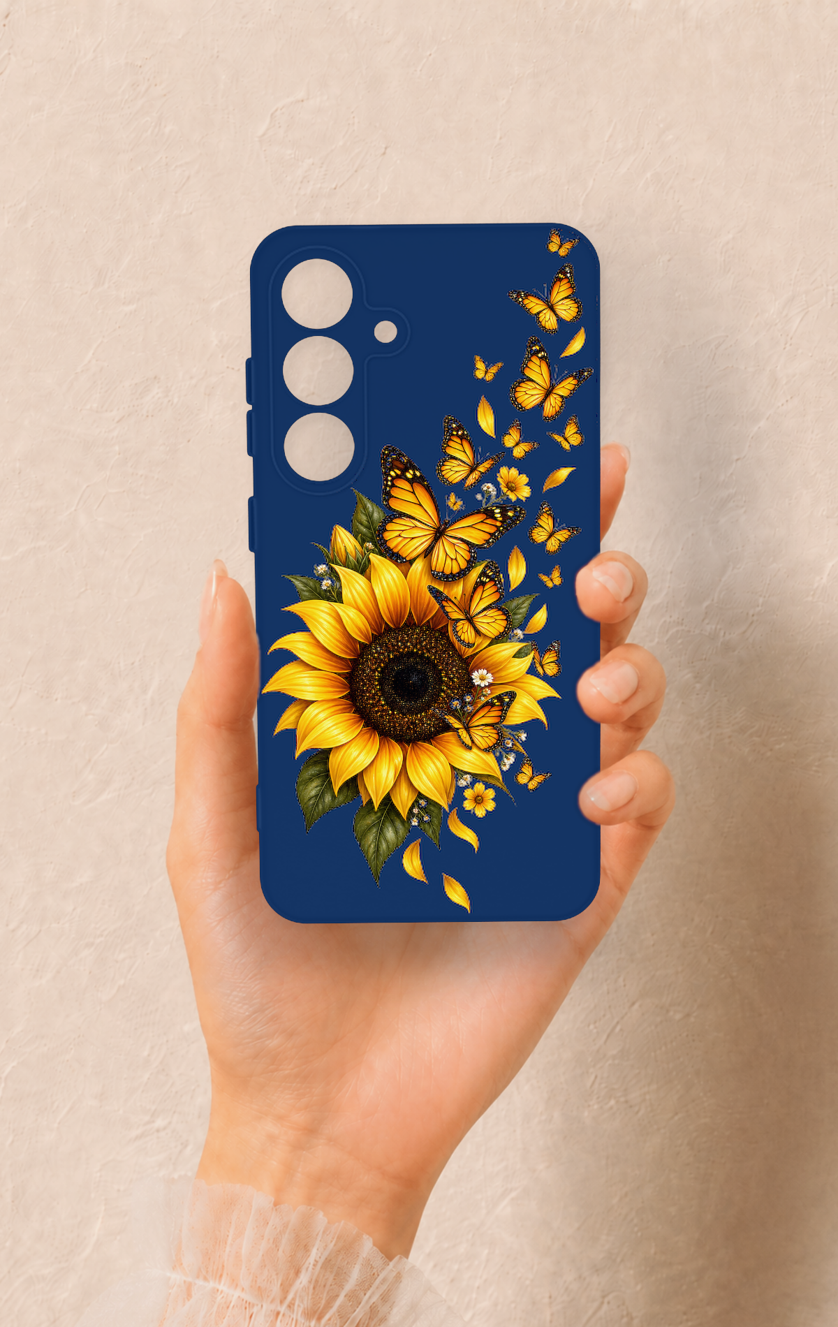 Samsung S25 Uyumlu Ayçiçeği Desenli Silikon Kılıf