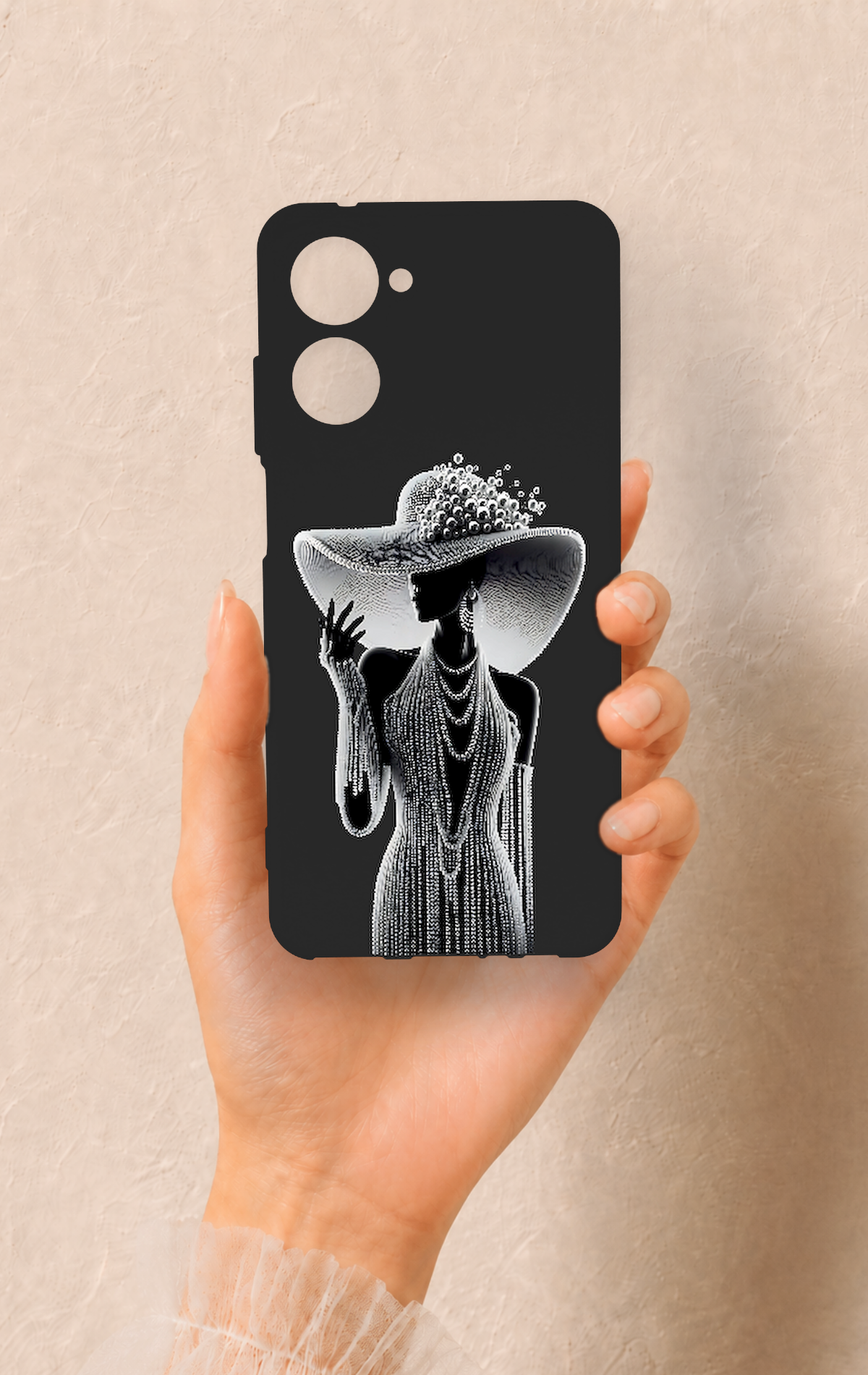 Realme 10 Uyumlu Lady Desenli Silikon Kılıf