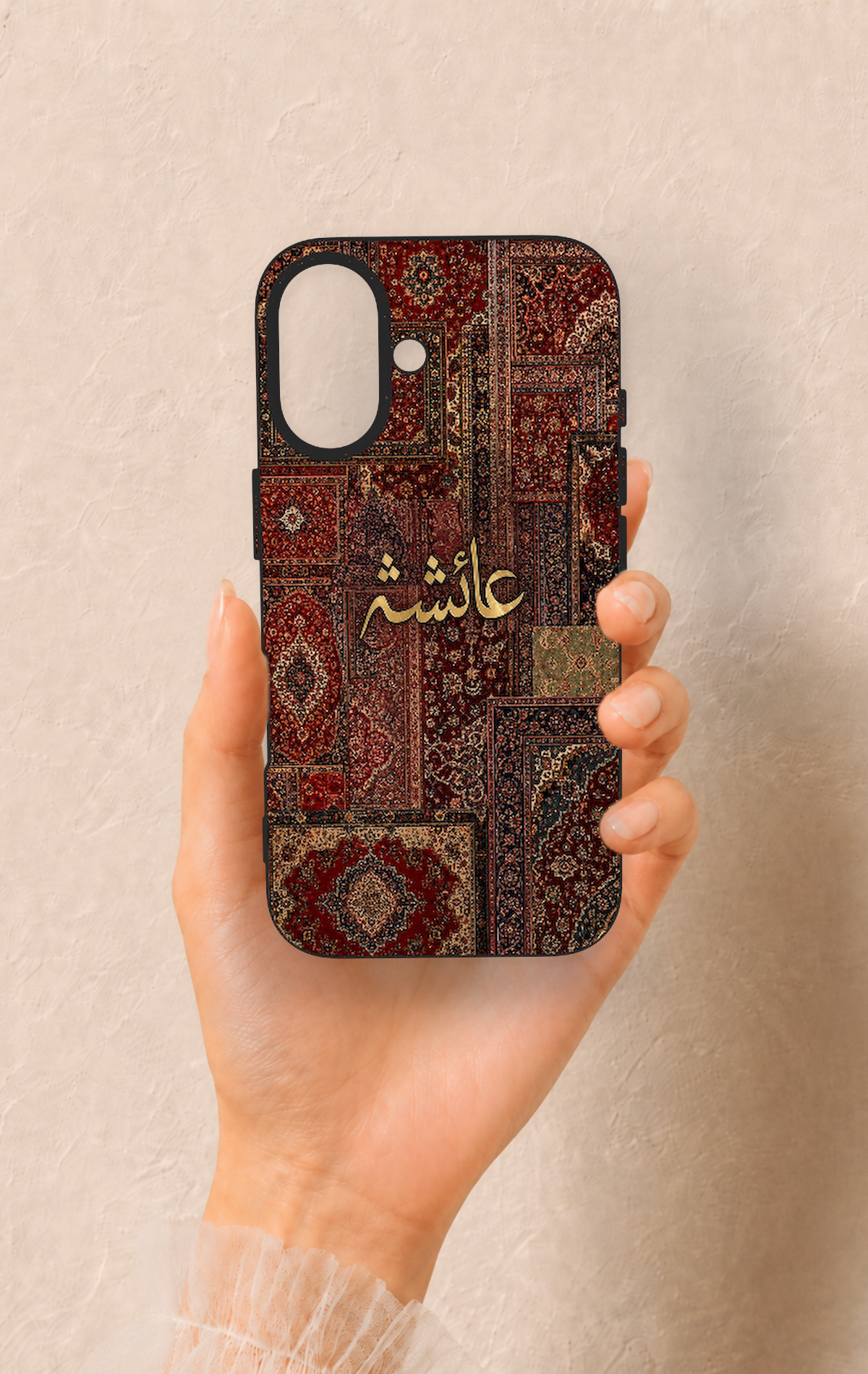 iPhone 16 Uyumlu Vintage Halı Desenli Silikon Kılıf