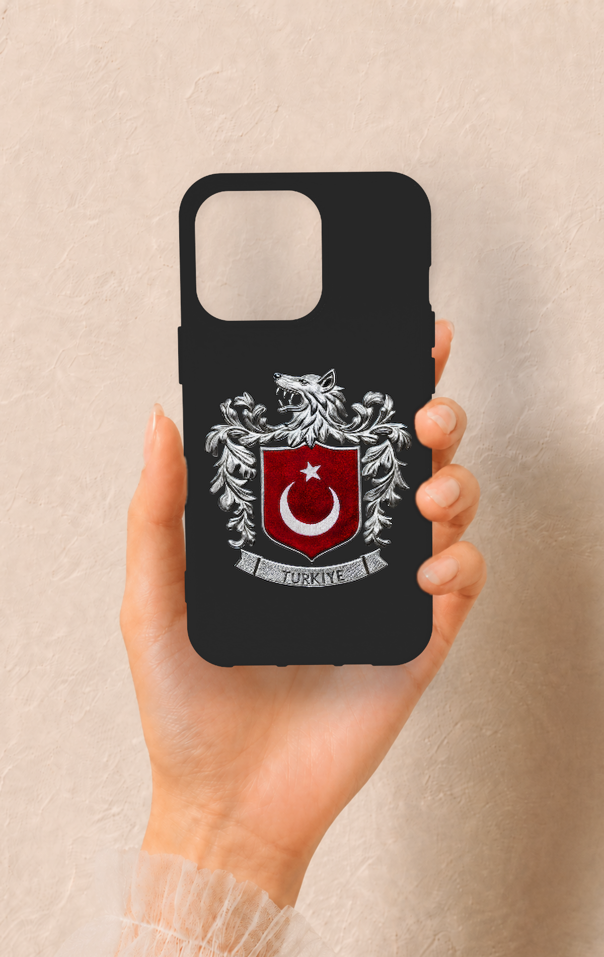 iPhone 13 Pro Uyumlu Türk Arma Desenli Silikon Kılıf