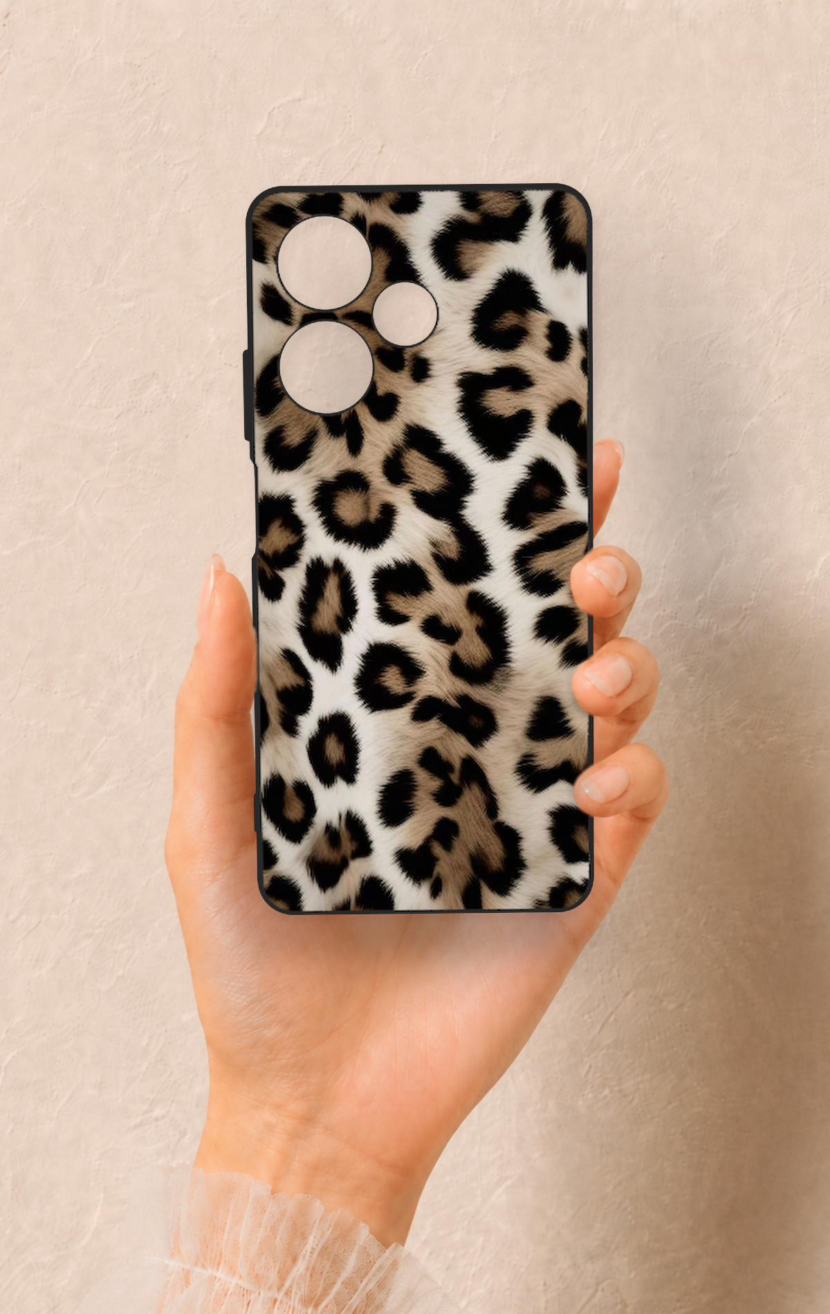 İnfinix Hot 30 Uyumlu Leopar Derisi Desenli Silikon Kılıf