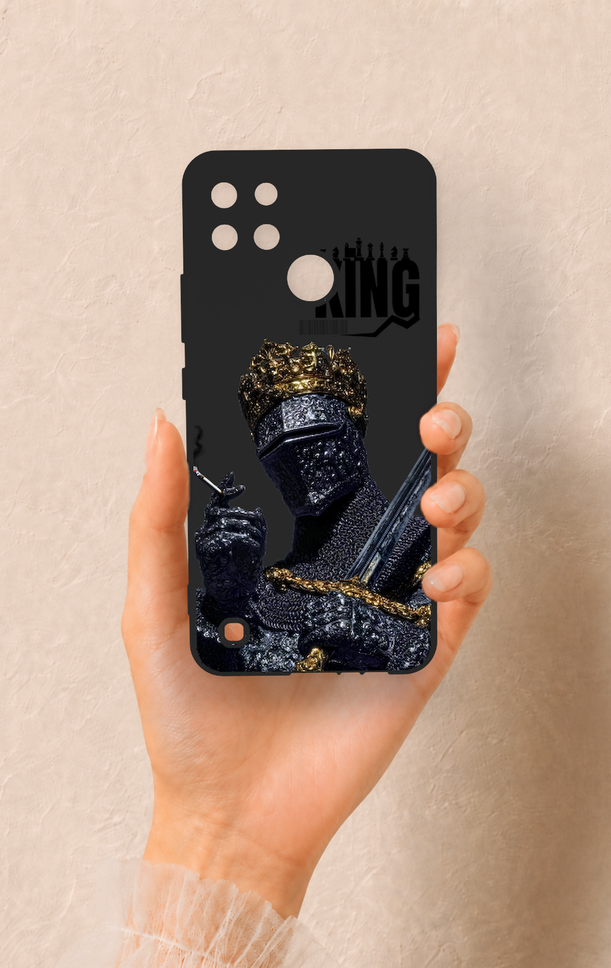 Realme C21Y Uyumlu King Desenli Silikon Kılıf