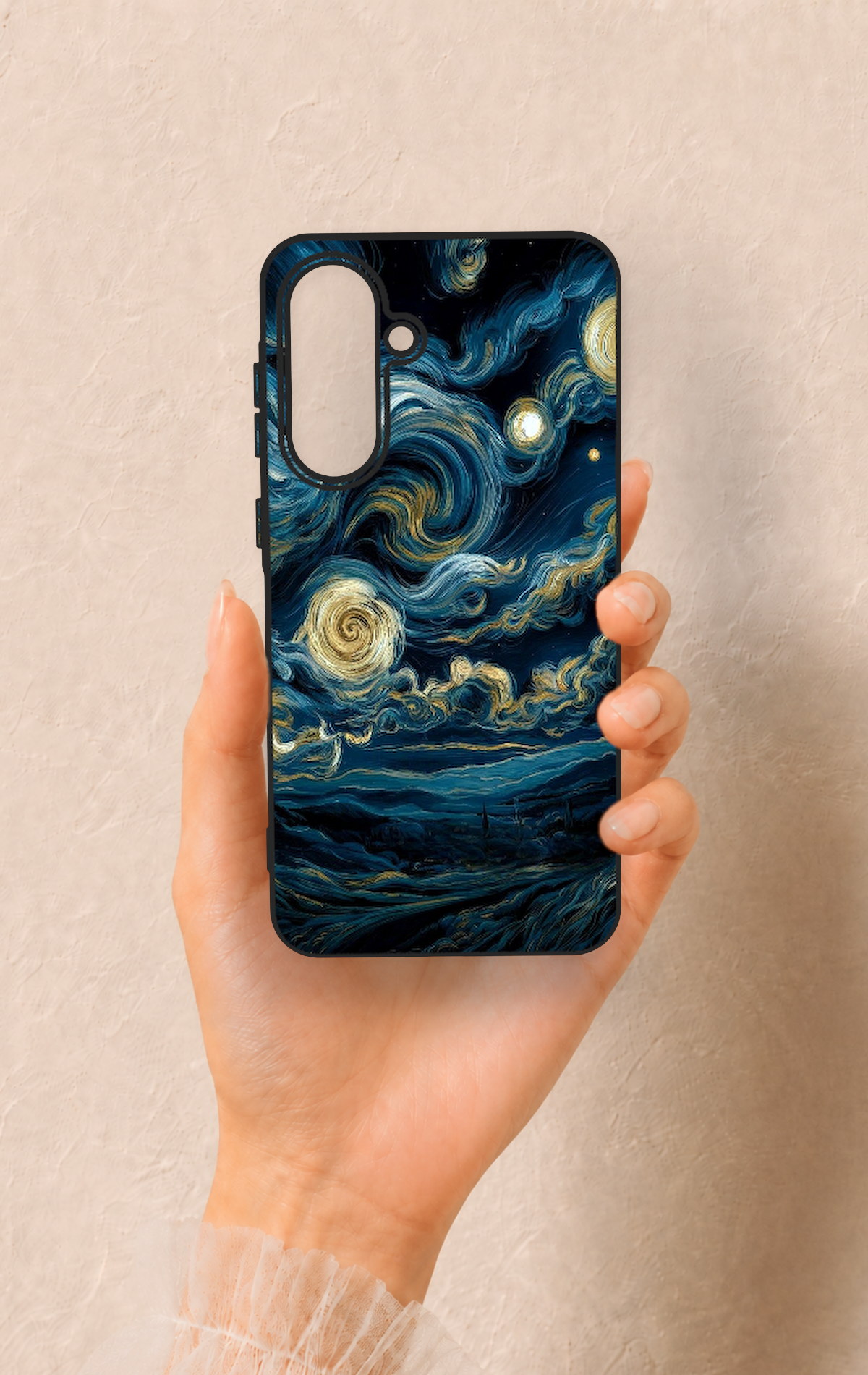 Samsung A56 Uyumlu Yıldızlı Gece Desenli Silikon Kılıf